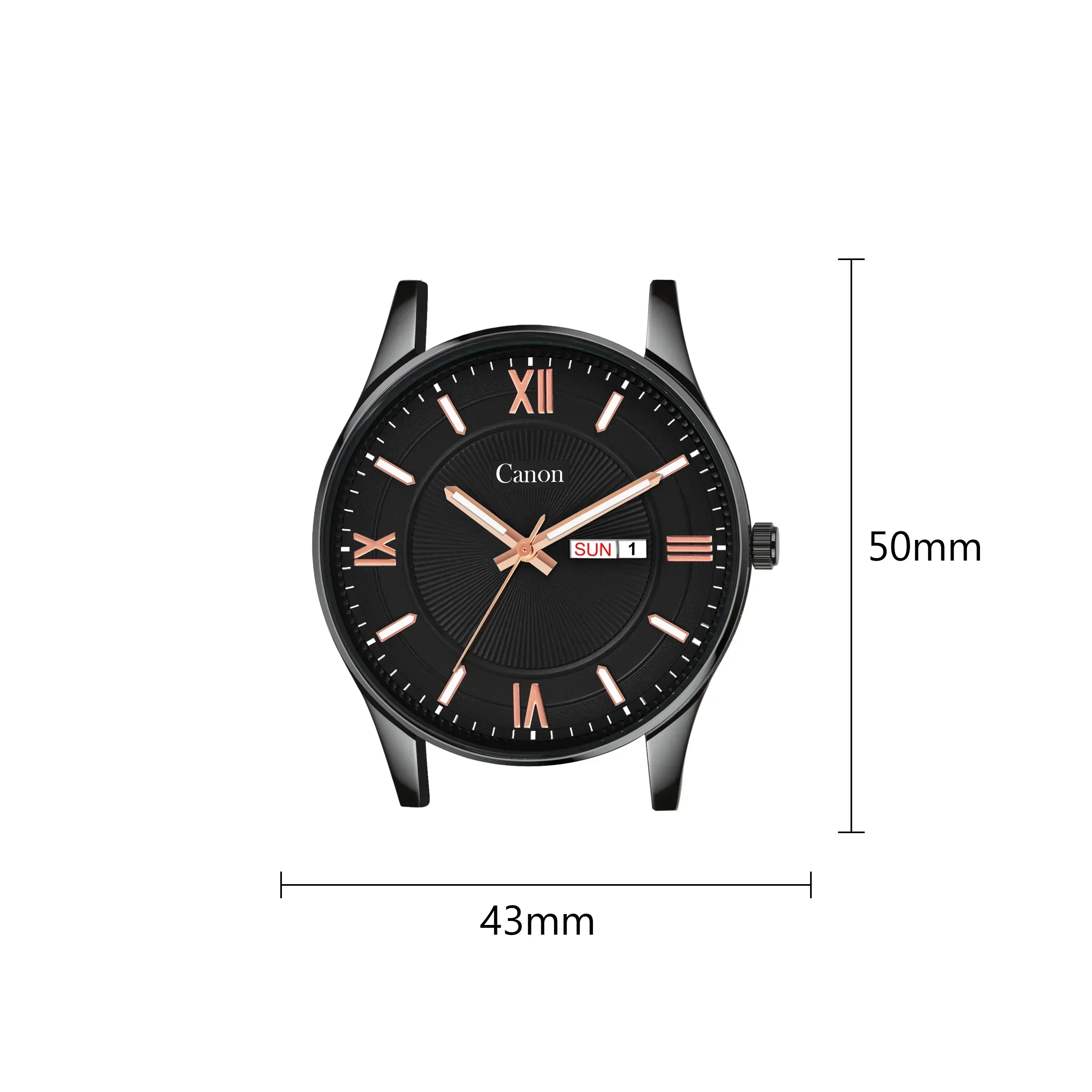 Canon Quartz All Black Watch for Men CN-420 - Image 4