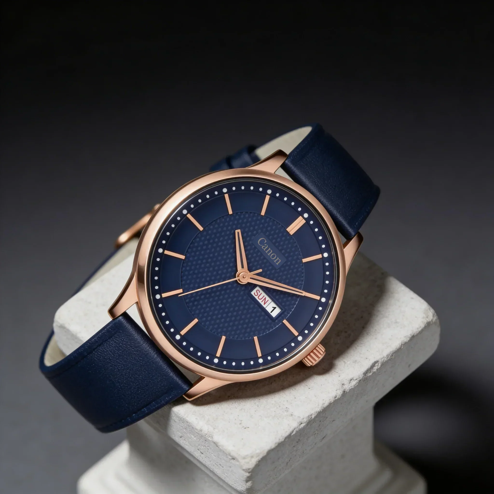 Canon Quartz Blue & Rose Gold Watch for Men CN-425 - Image 3