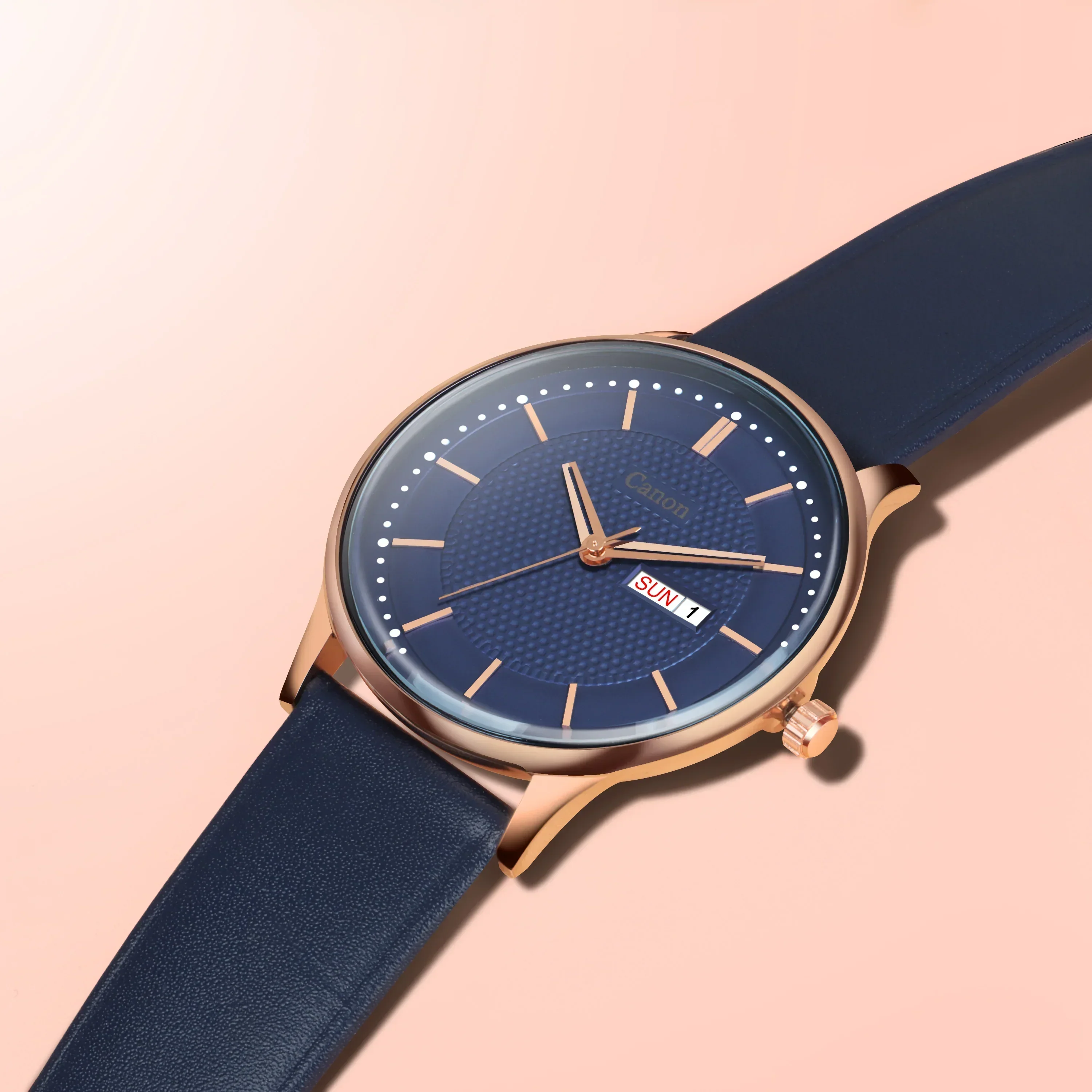 Canon Quartz Blue & Rose Gold Watch for Men CN-425 - Image 4