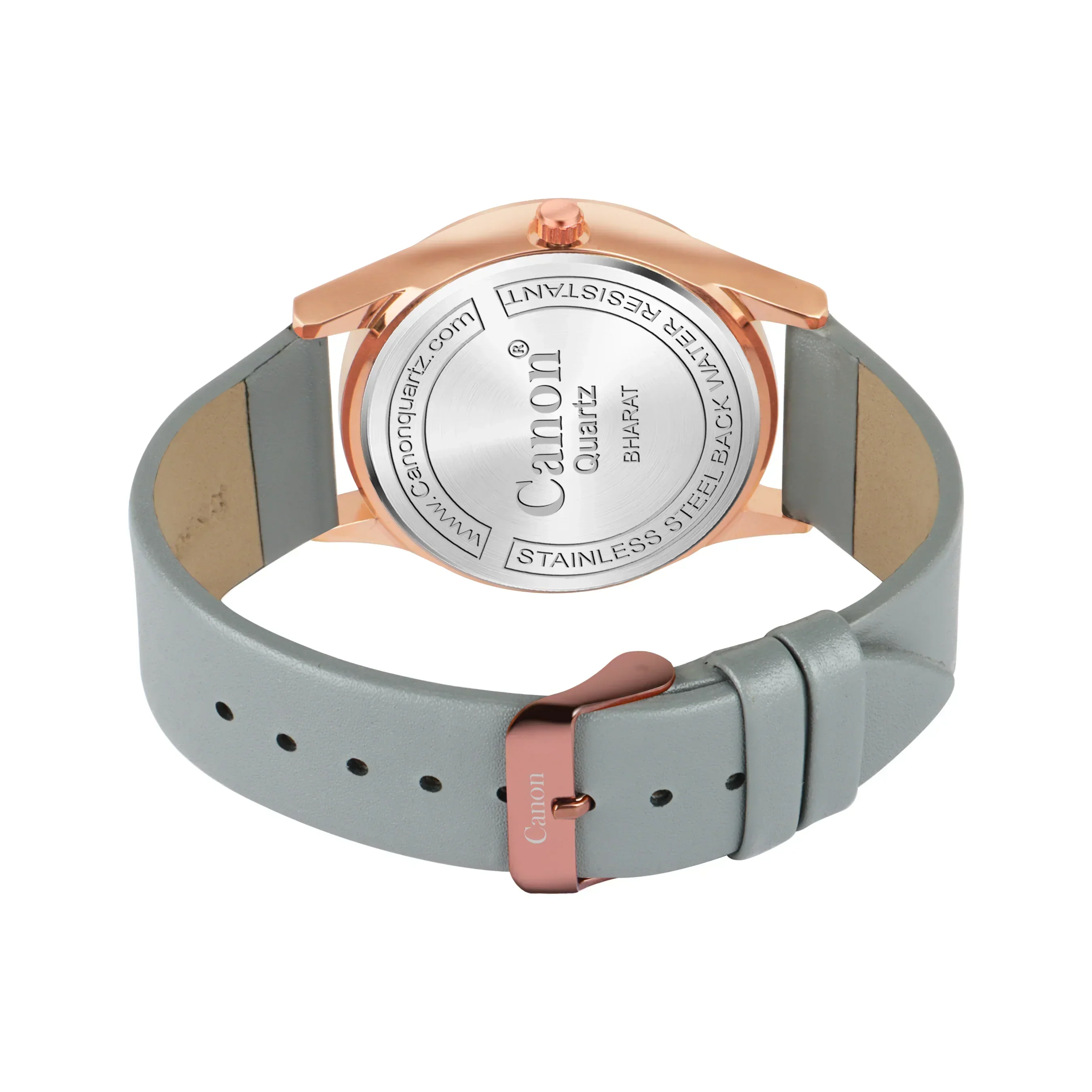 Canon Quartz Classic Watch for Men - Grey & Rose Gold - Image 3