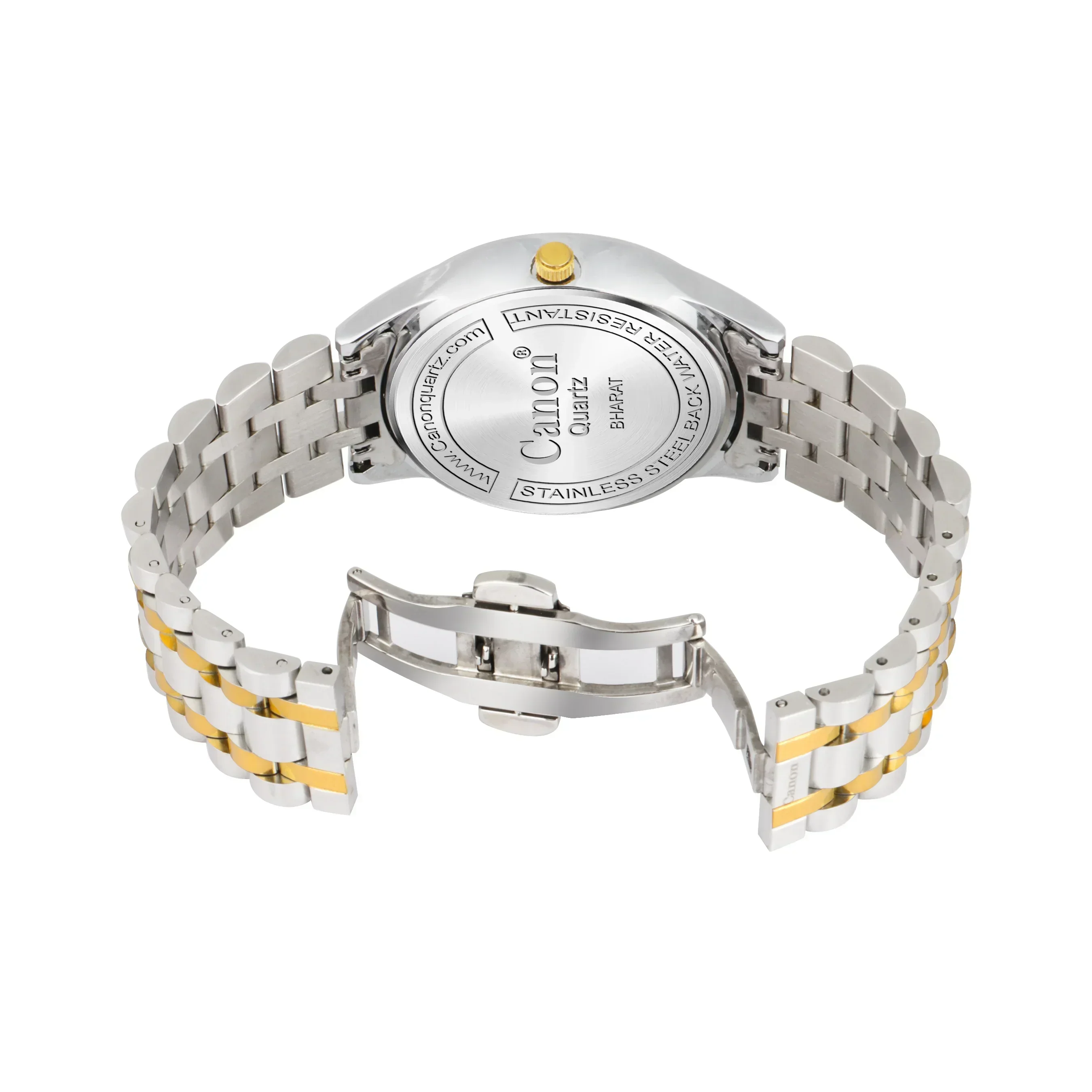 Canon Quartz Golden & Silver Watch for Men CN-431 - Image 6