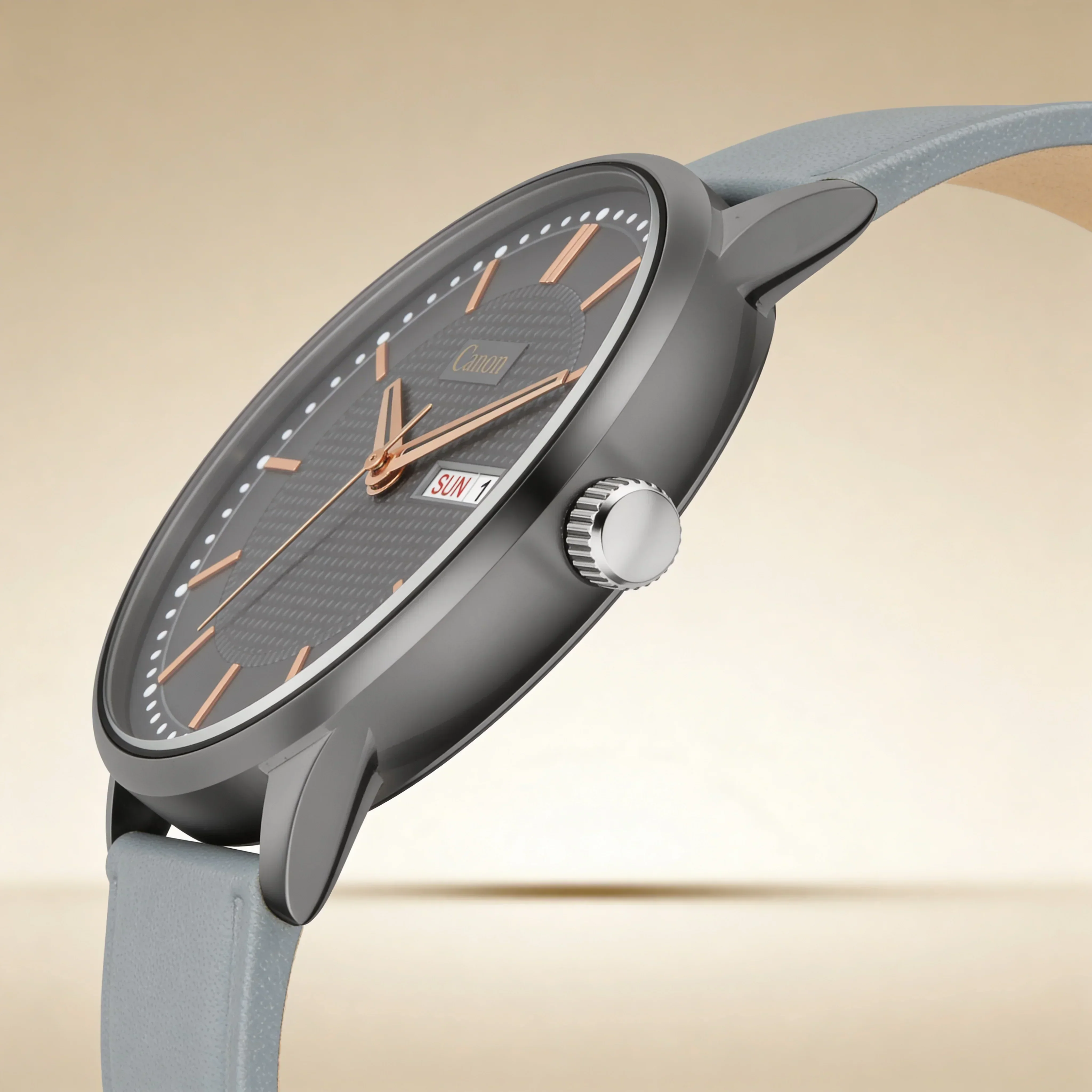Canon Quartz Grey & Rose Gold Watch for Men CN-426 - Image 4