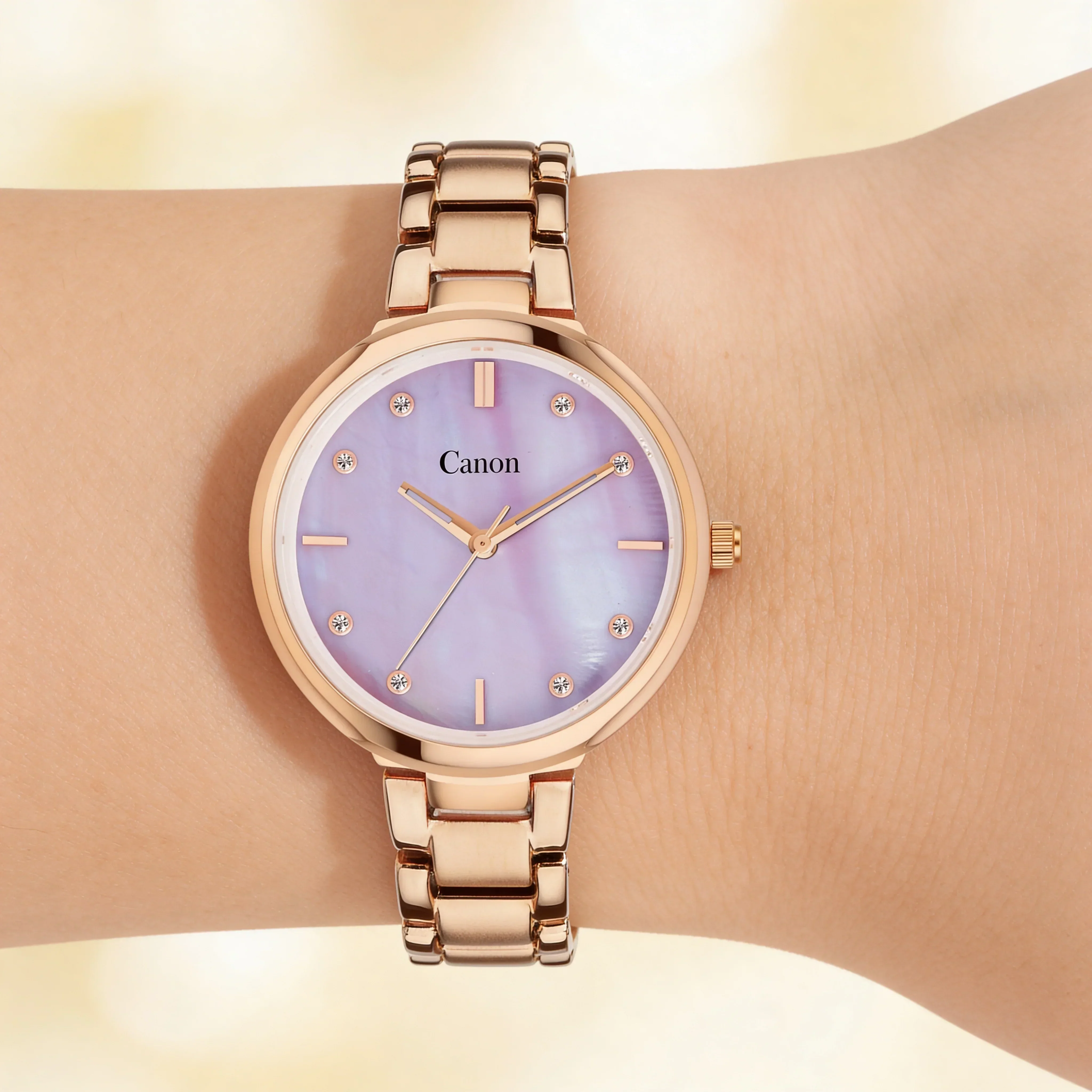 Canon Quartz Mother of Pearl Watch For Her - Lavender - Image 5