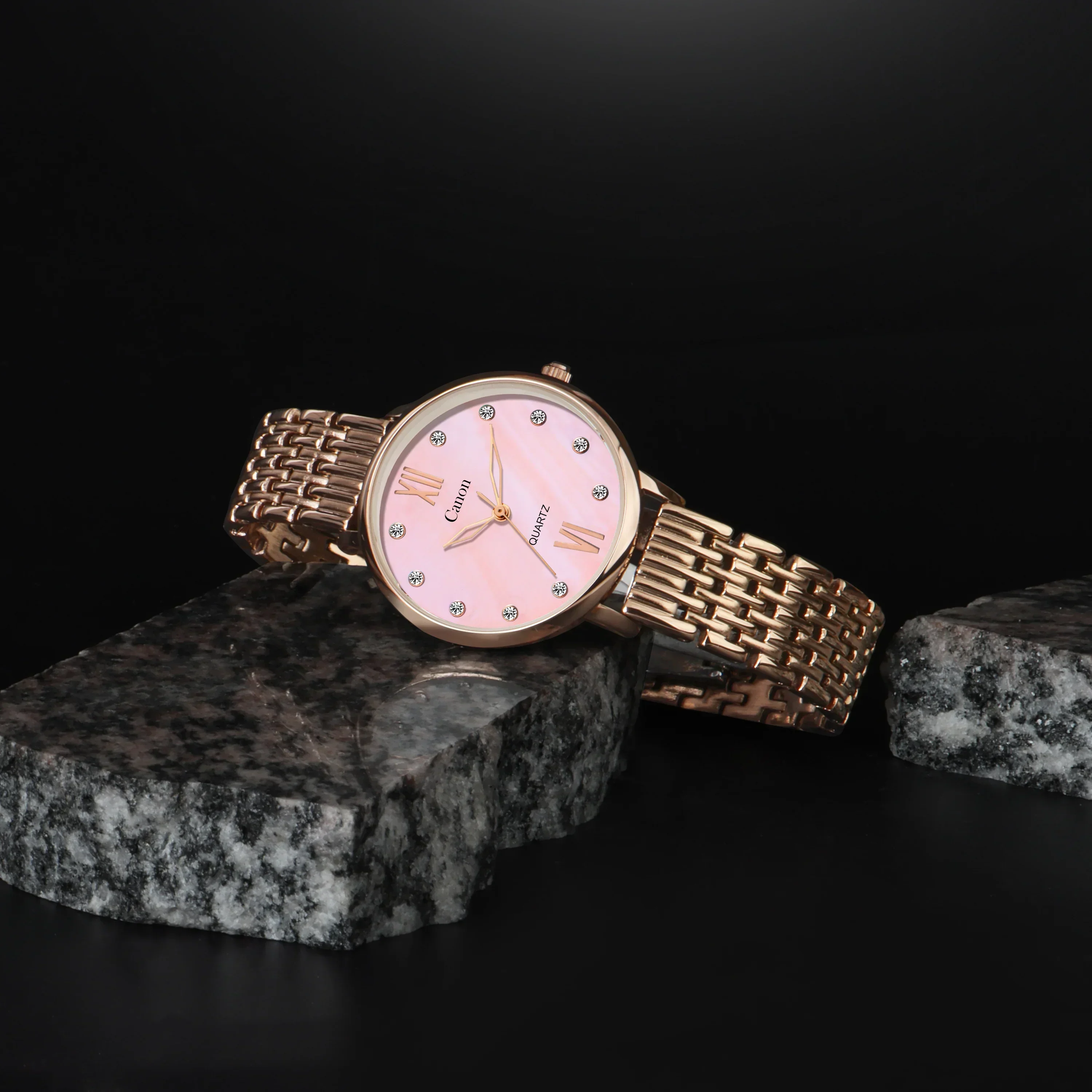 Canon Quartz Mother of Pearl Watch For Women - Pink - Image 7