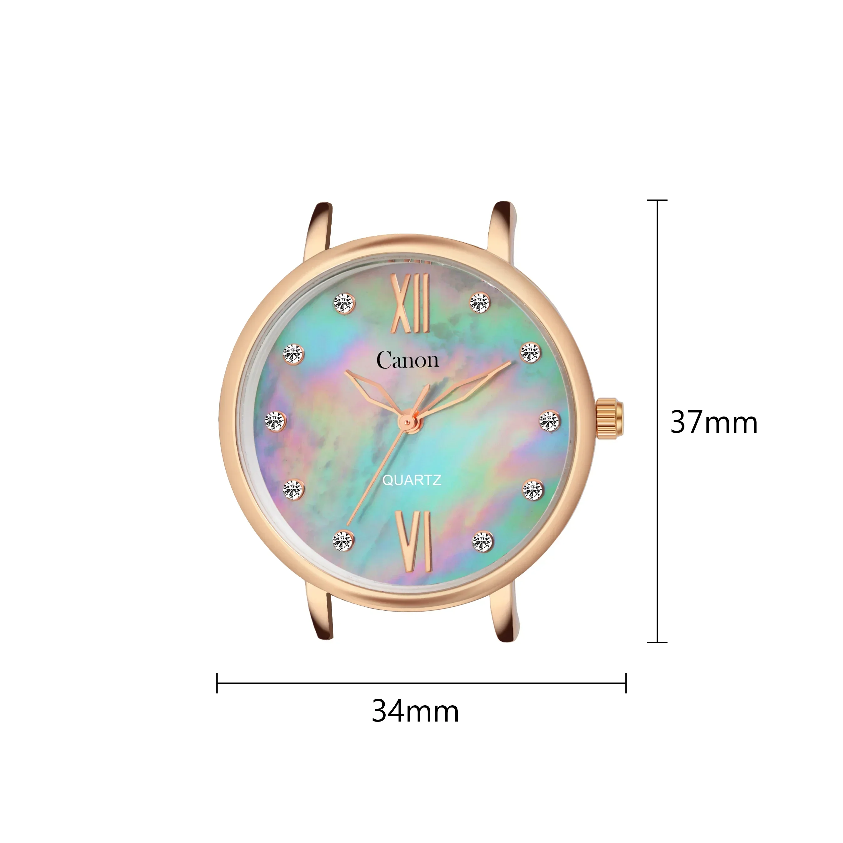 Canon Quartz Mother of Pearl Watch For Women - Pink & Blue CN-410 - Image 7