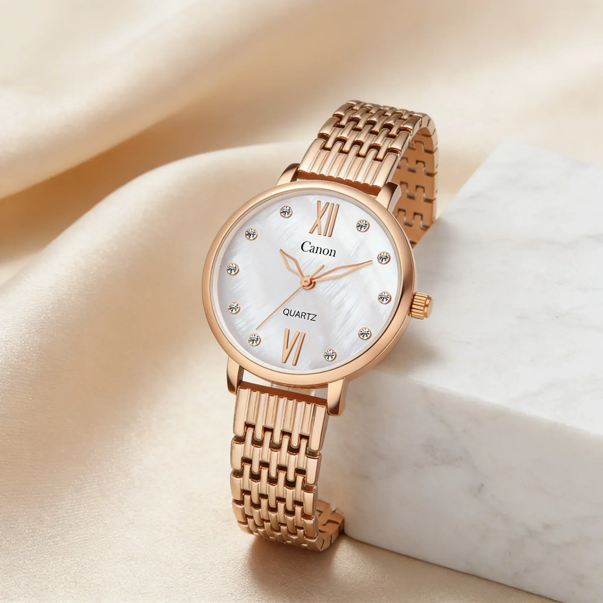Canon Quartz Mother of Pearl Watch For Women - White - Image 7