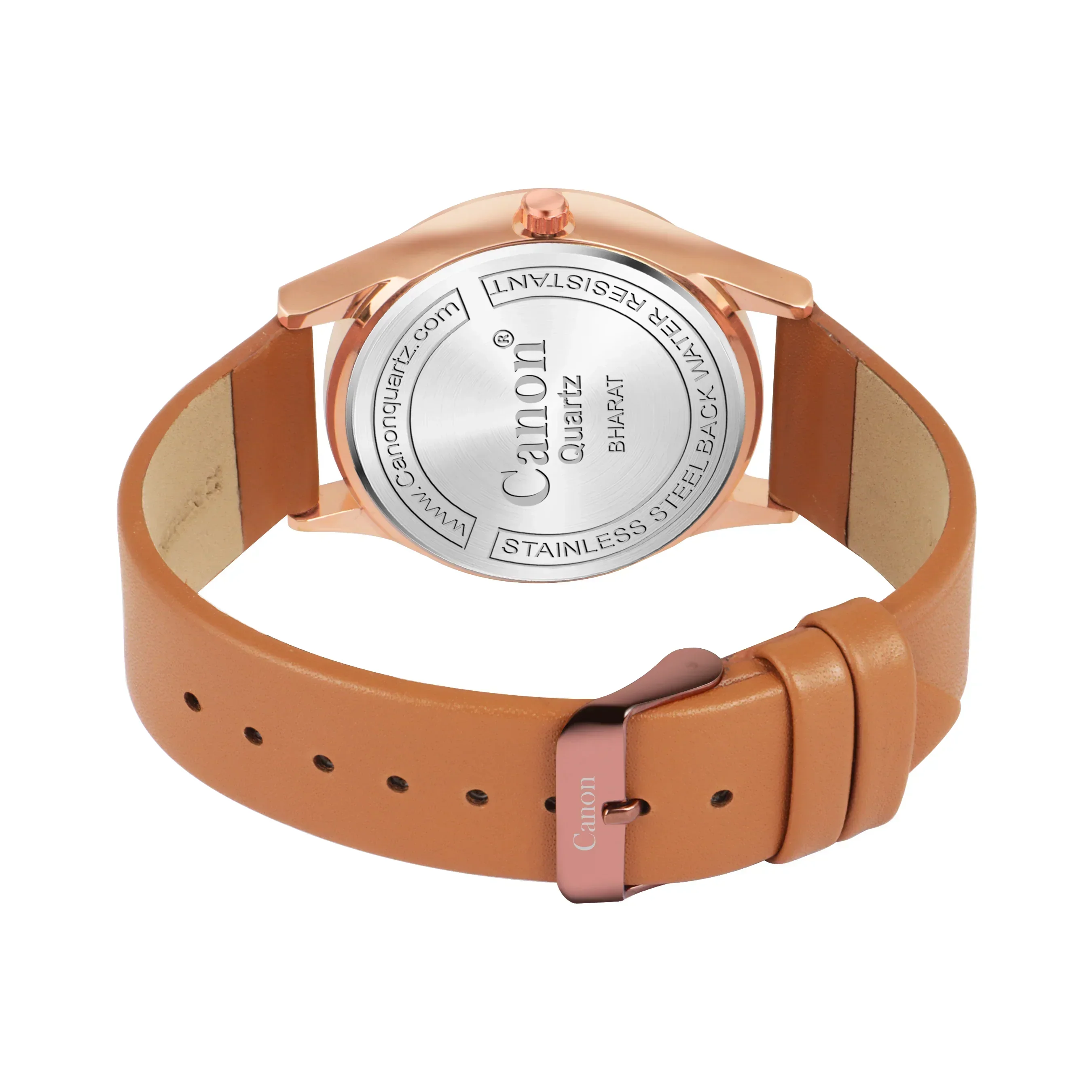 Canon Quartz Slim Watch for Men - Tan - Image 9
