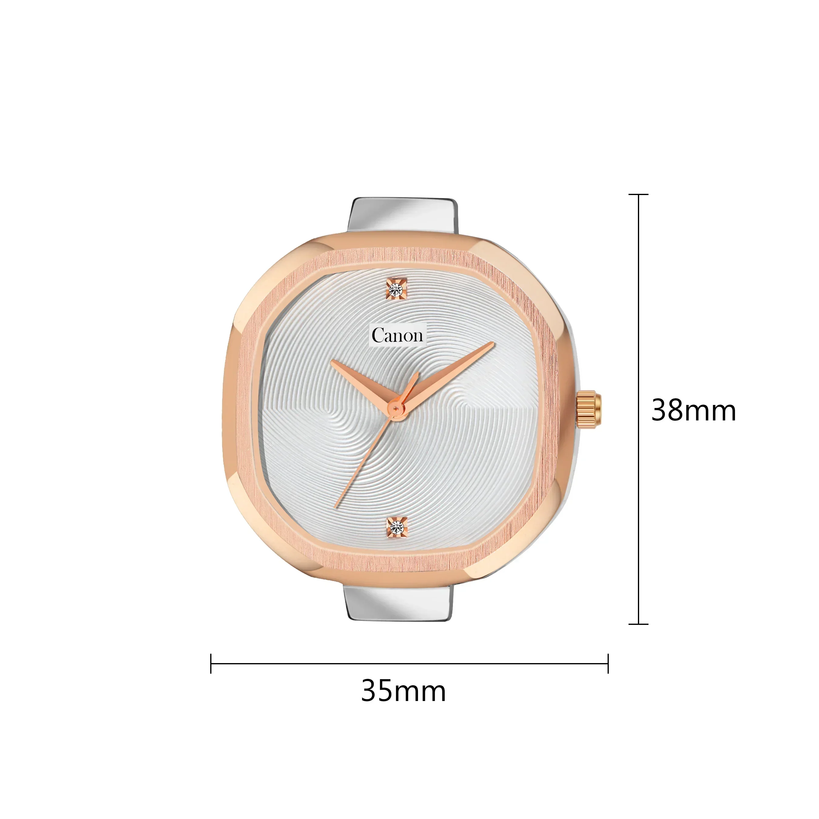 Canon Quartz Square Watch For Women - Dual Tone - Image 4