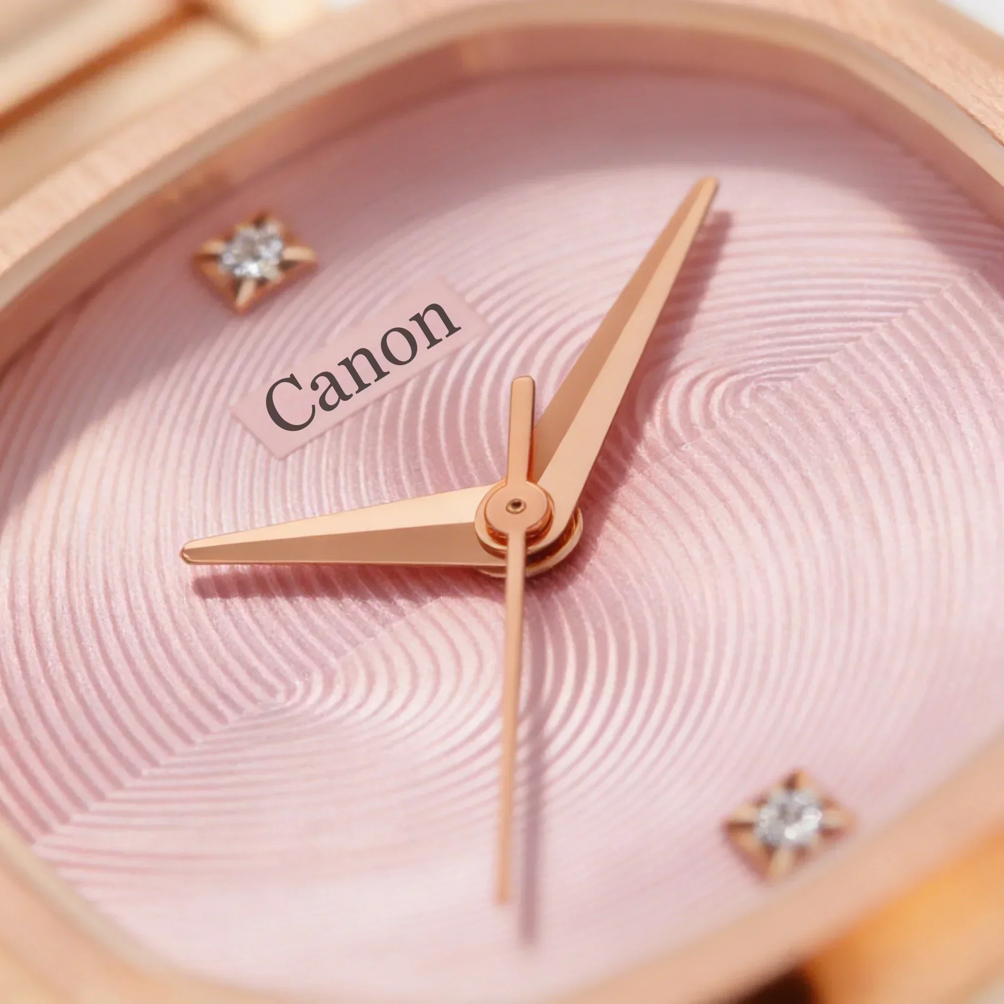 Canon Quartz Square Watch For Women - Baby Pink - Image 4