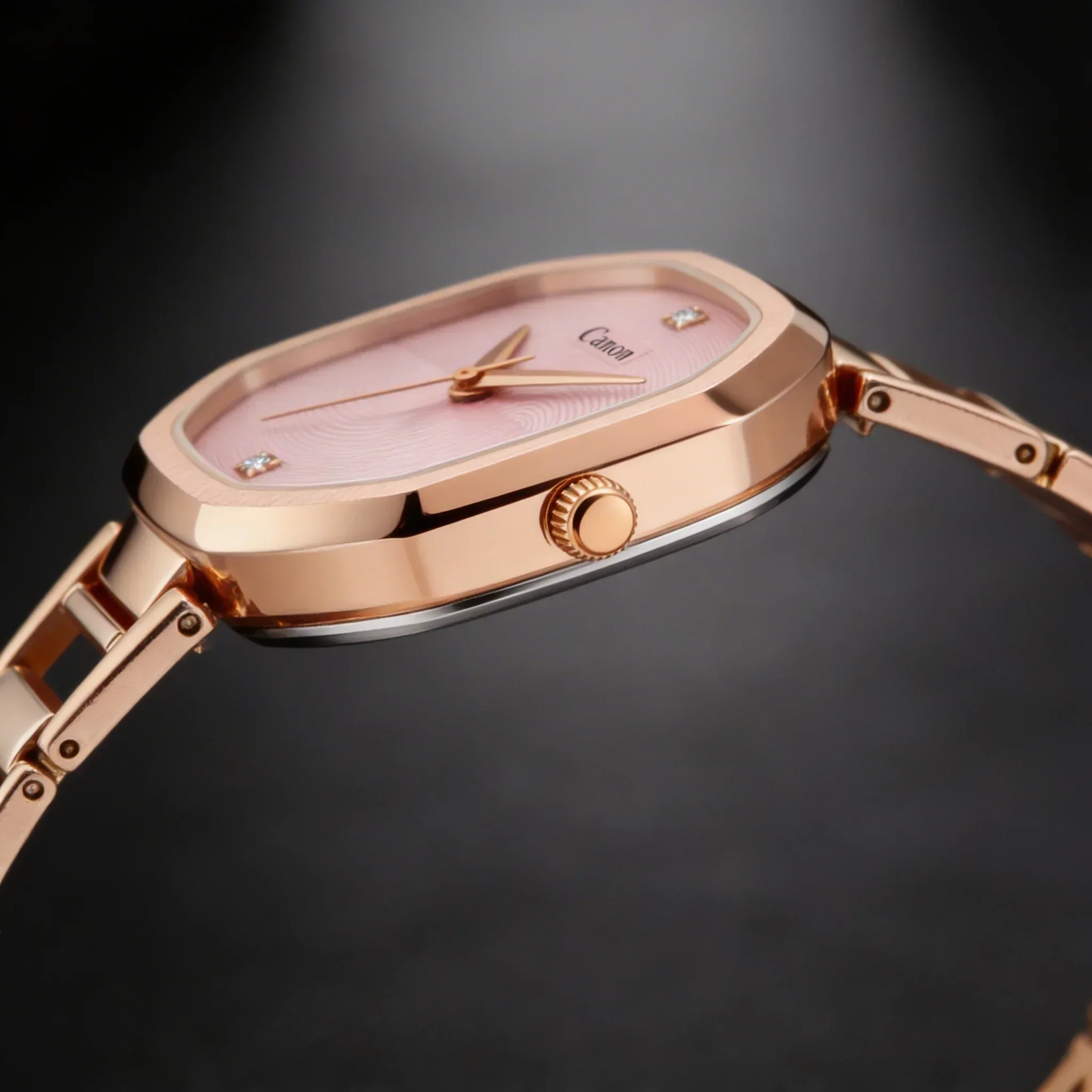 Canon Quartz Square Watch For Women - Baby Pink - Image 6