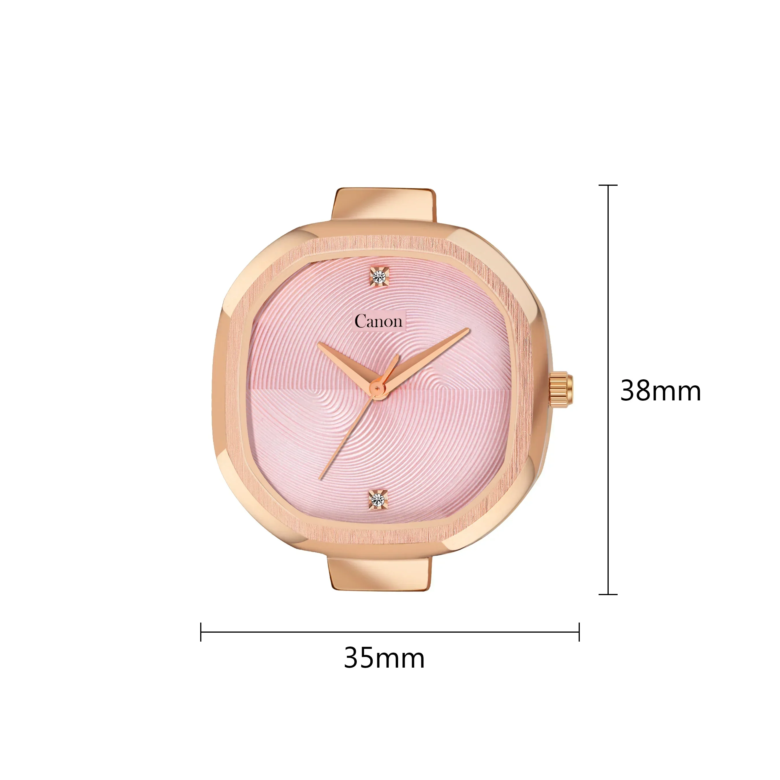 Canon Quartz Square Watch For Women - Baby Pink - Image 7