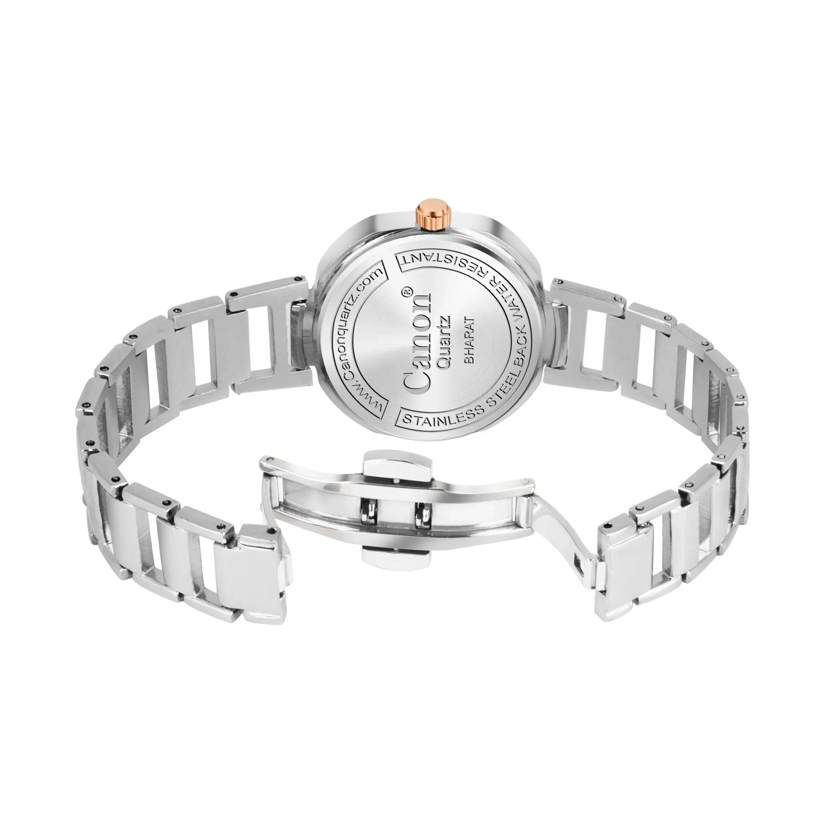 Canon Quartz Square Watch For Women - Dual Tone - Image 3