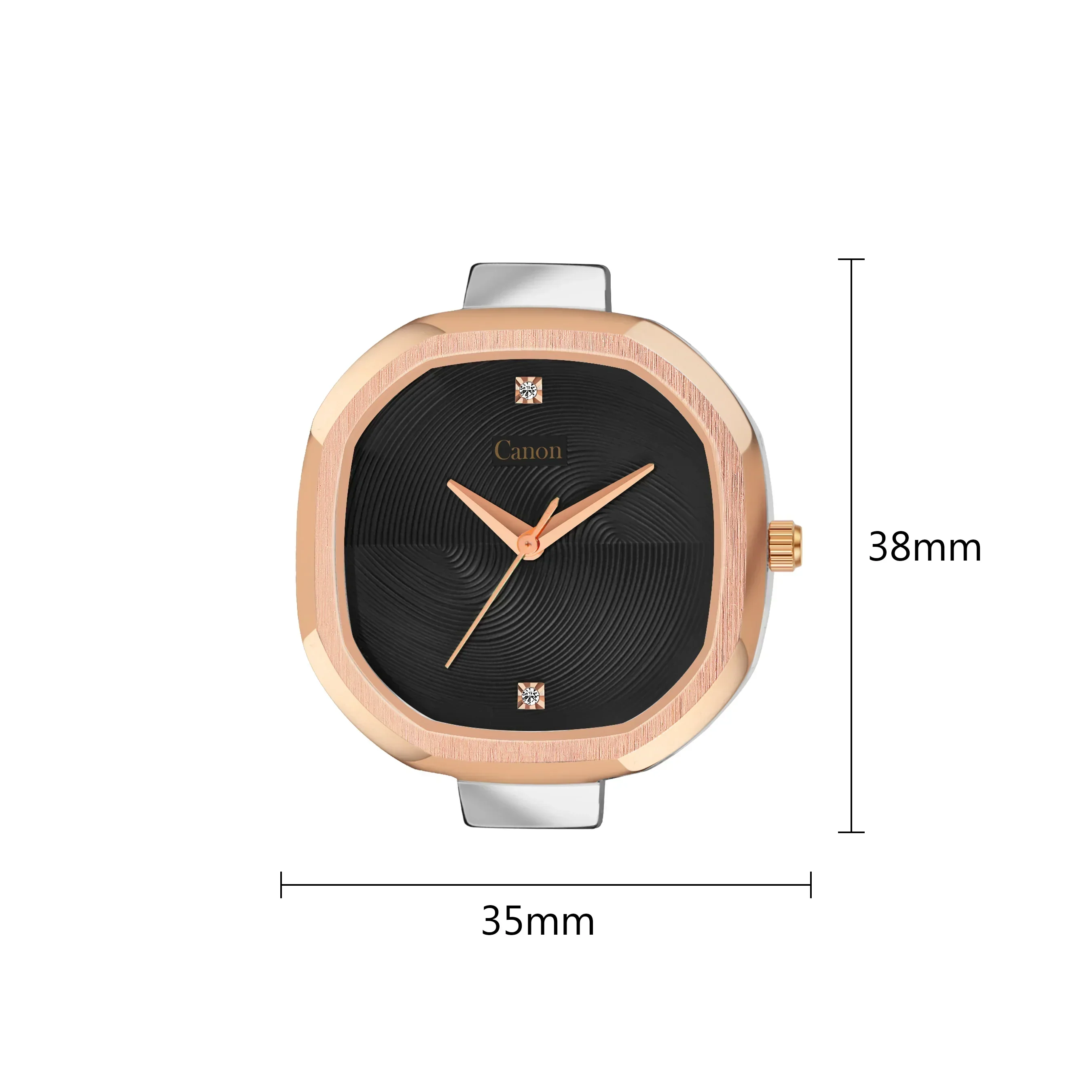 Canon Quartz Square Watch For Women - Dual Tone - Image 4
