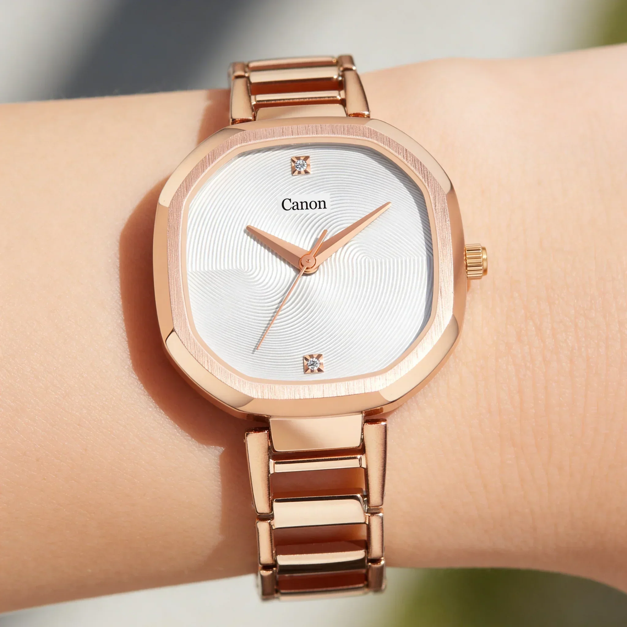 Canon Quartz Square Watch For Women - White - Image 3
