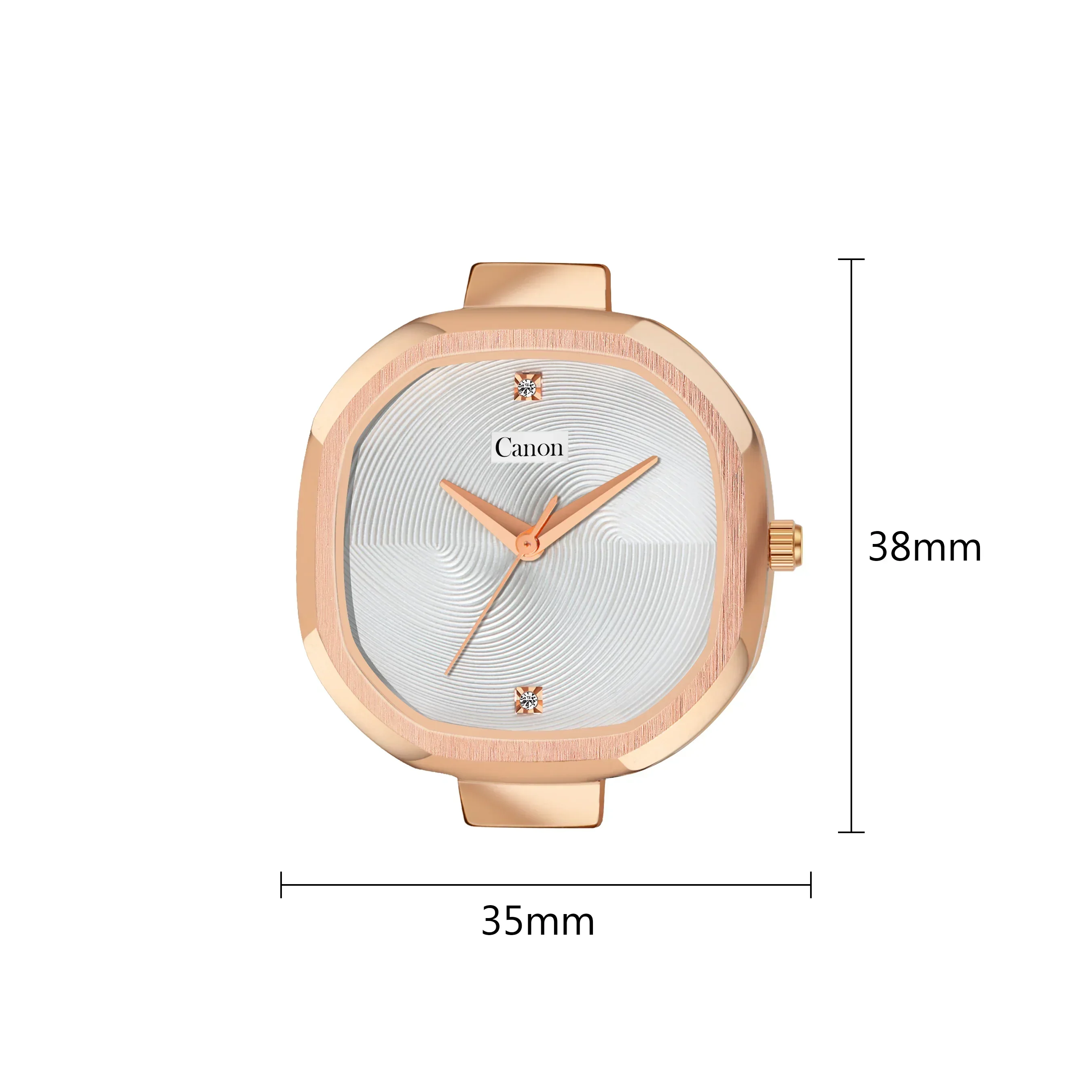 Canon Quartz Square Watch For Women - White - Image 7
