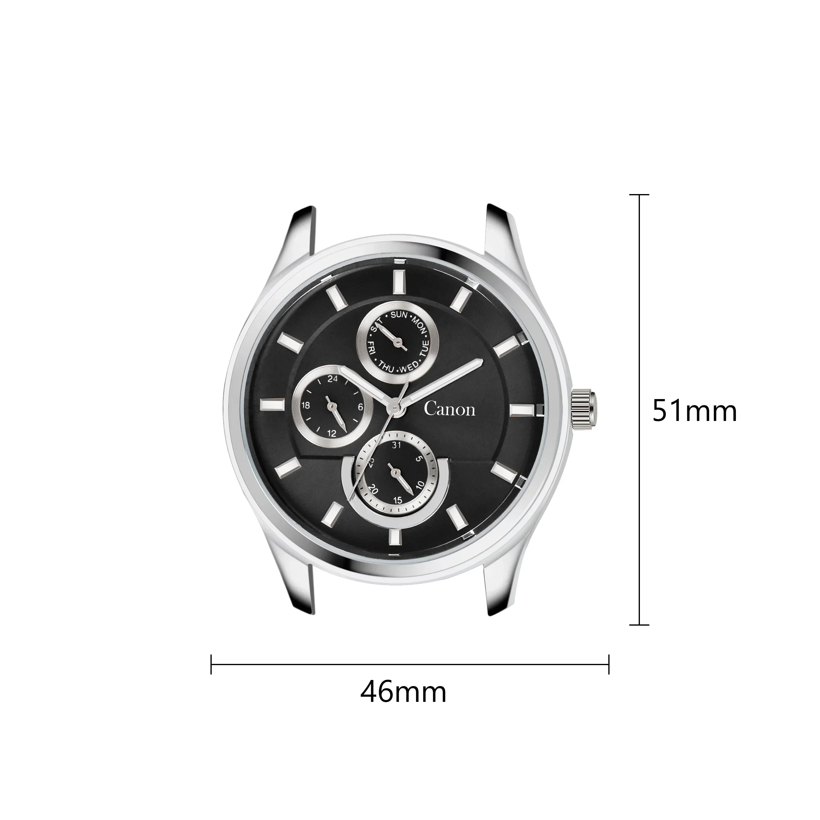 Dominion Series Black Dial Multi-Function Watch for Men - 476 - Image 3