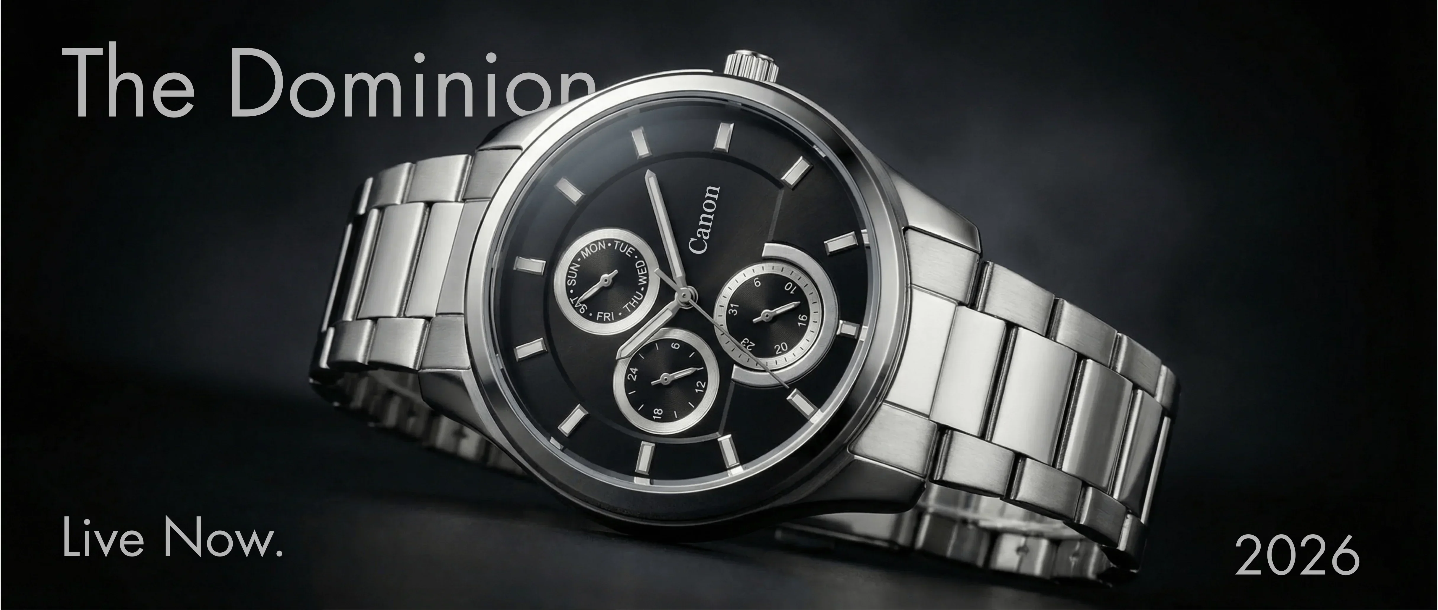 Dominion Series Black Dial Multi-Function Watch for Men - 476 - Image 6