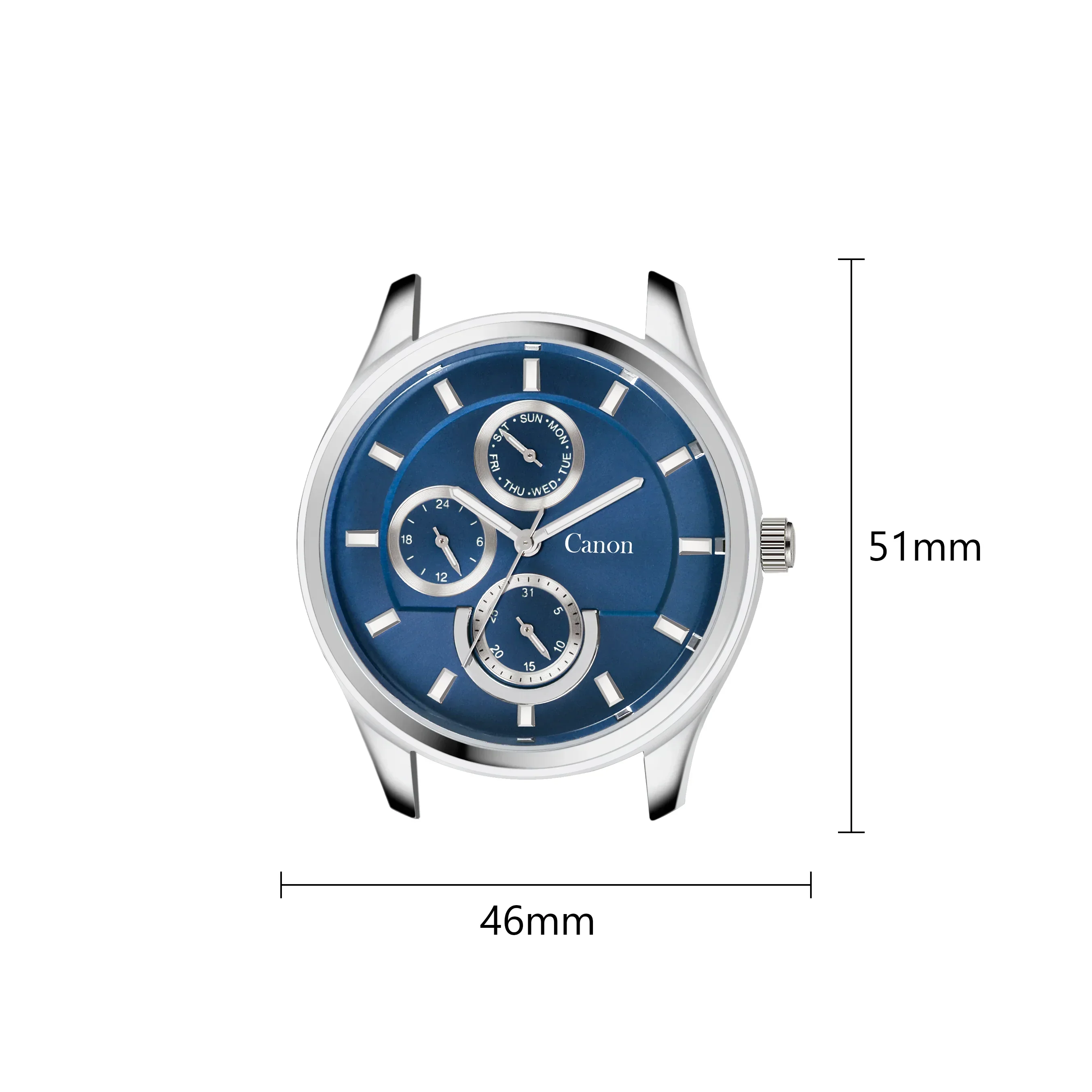 Dominion Series Silver & Navy Blue Multi Function Watch - 473 - Image 3