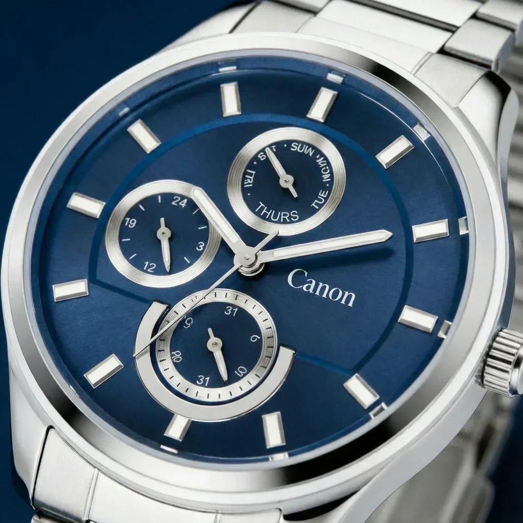 Dominion Series Silver & Navy Blue Multi Function Watch - 473 - Image 7