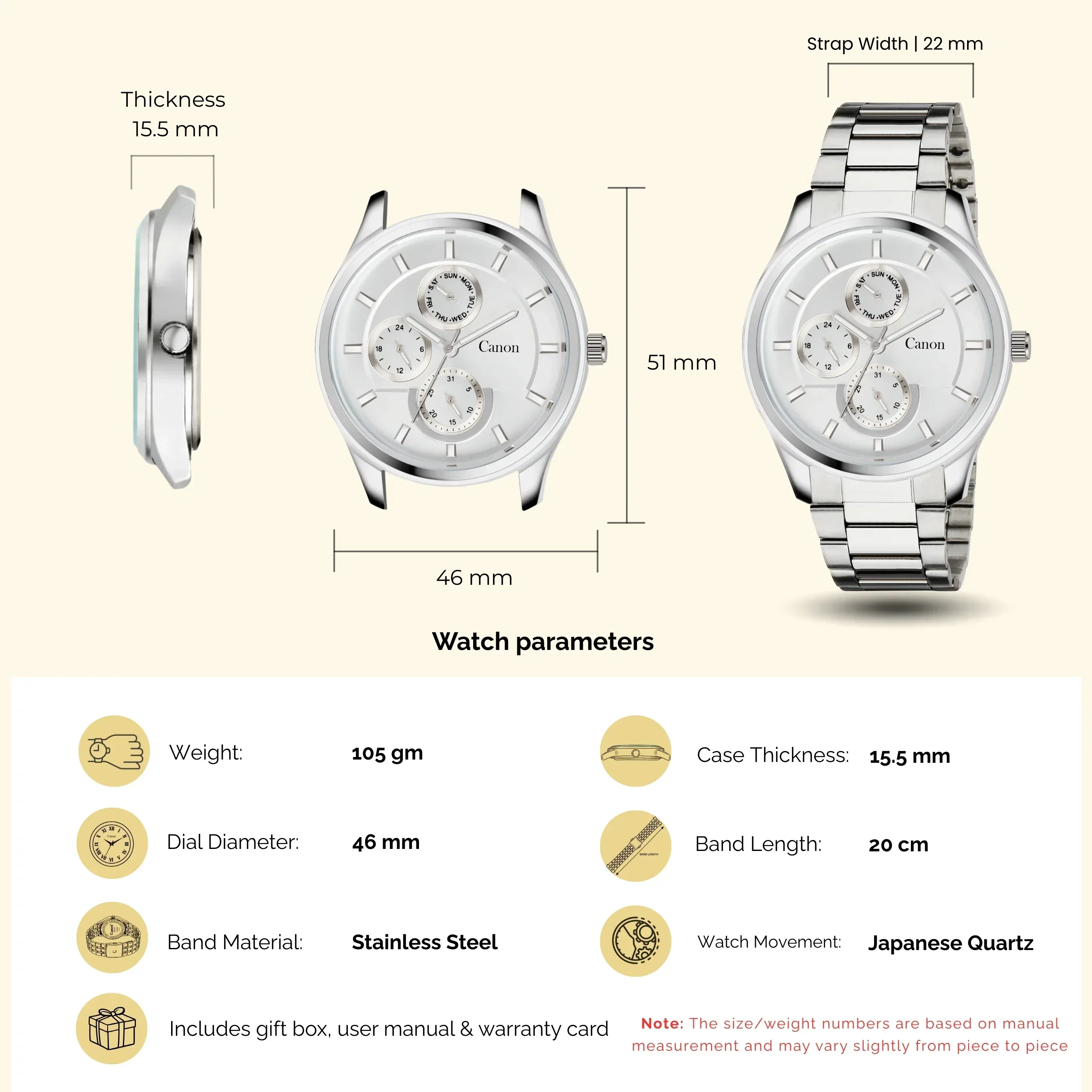 Dominion Series Silver & White Multi-Function Watch - 475 - Image 6