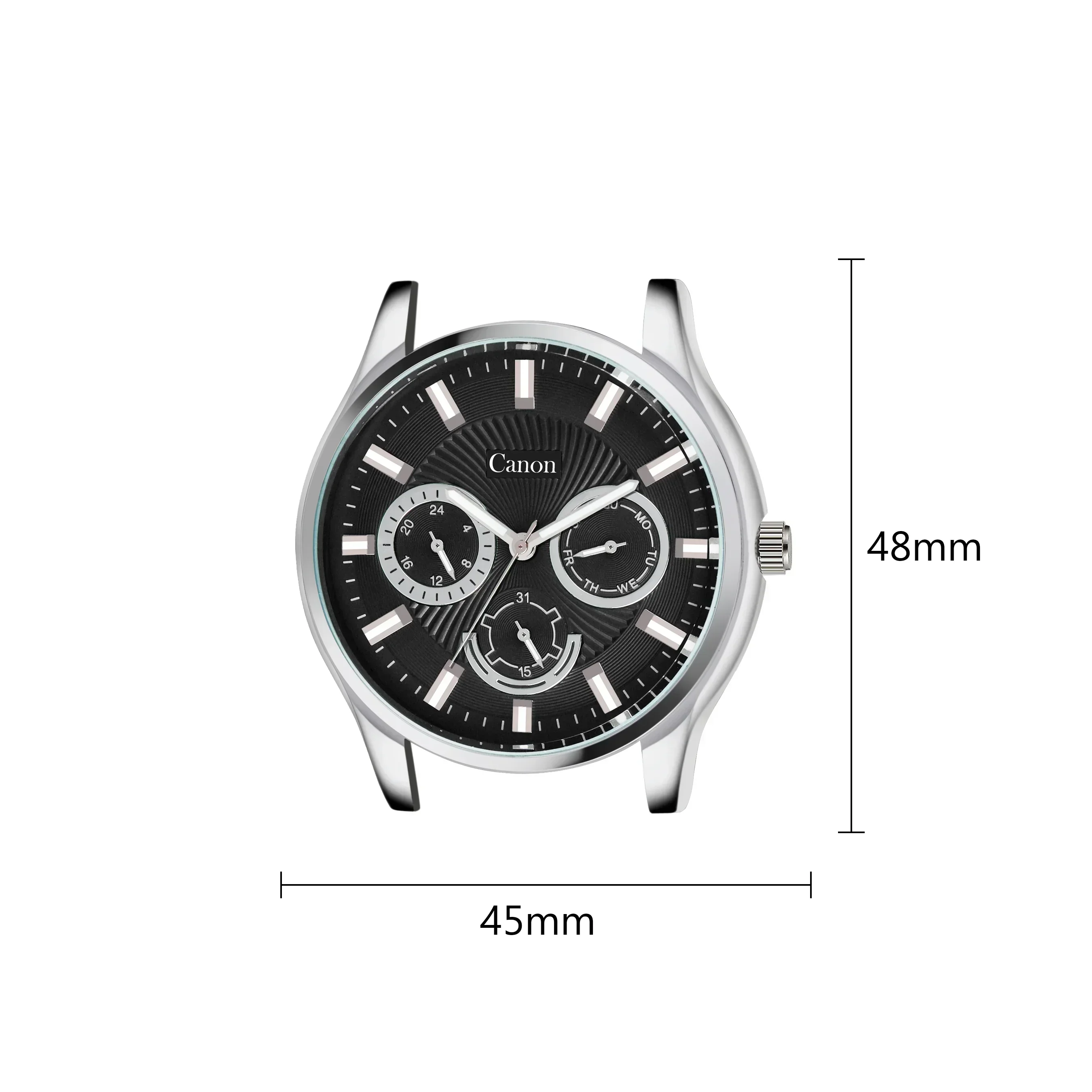 Dominion Series  Black Wave Dial Multi-Function Watch - 468 - Image 3