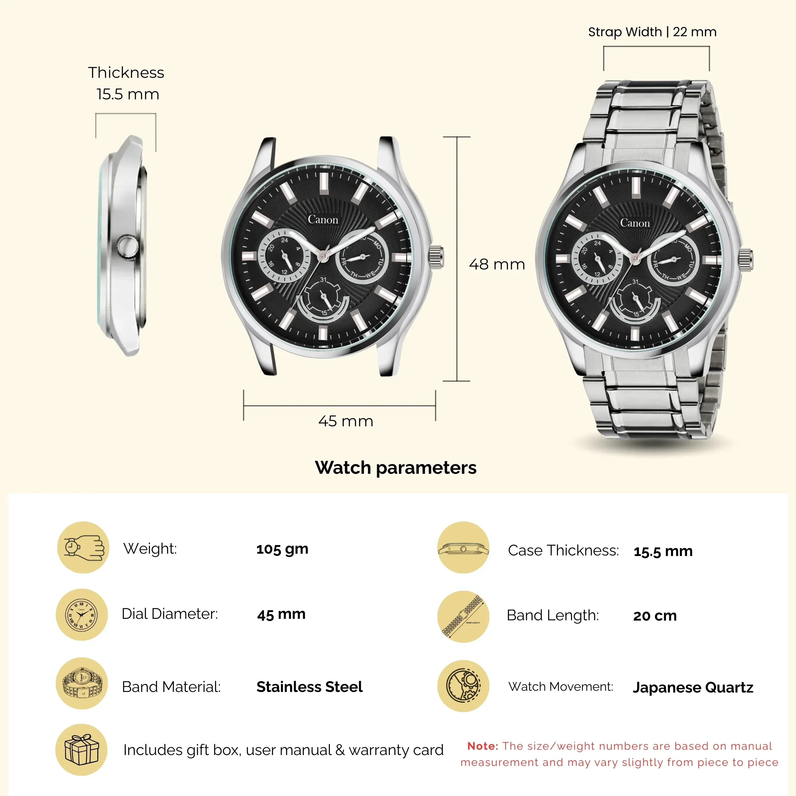 Dominion Series  Black Wave Dial Multi-Function Watch - 468 - Image 7