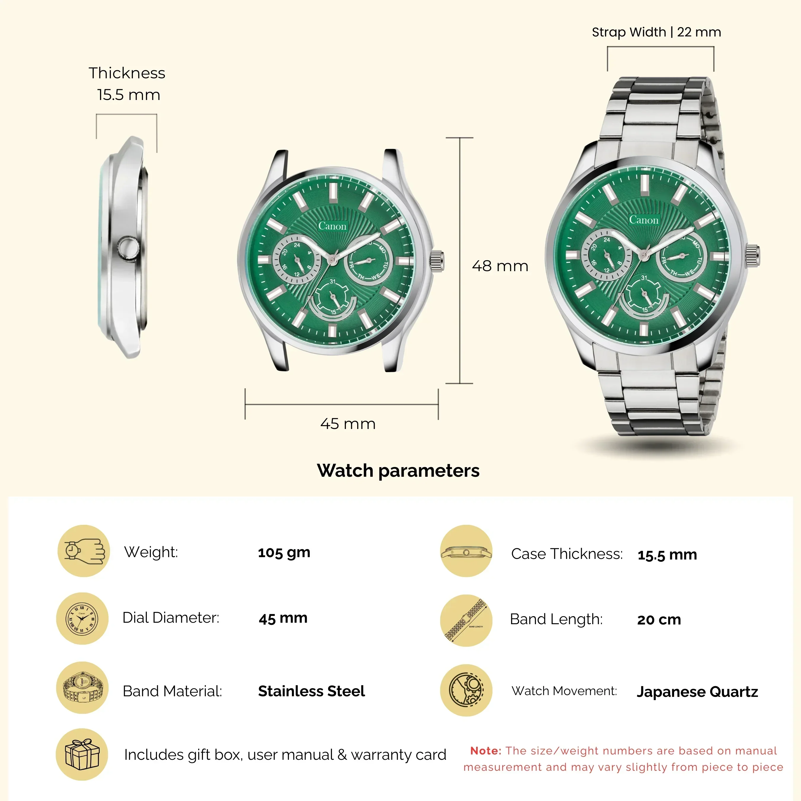 Dominion Series  Green Textured Dial Multi-Function watch - 471 - Image 6