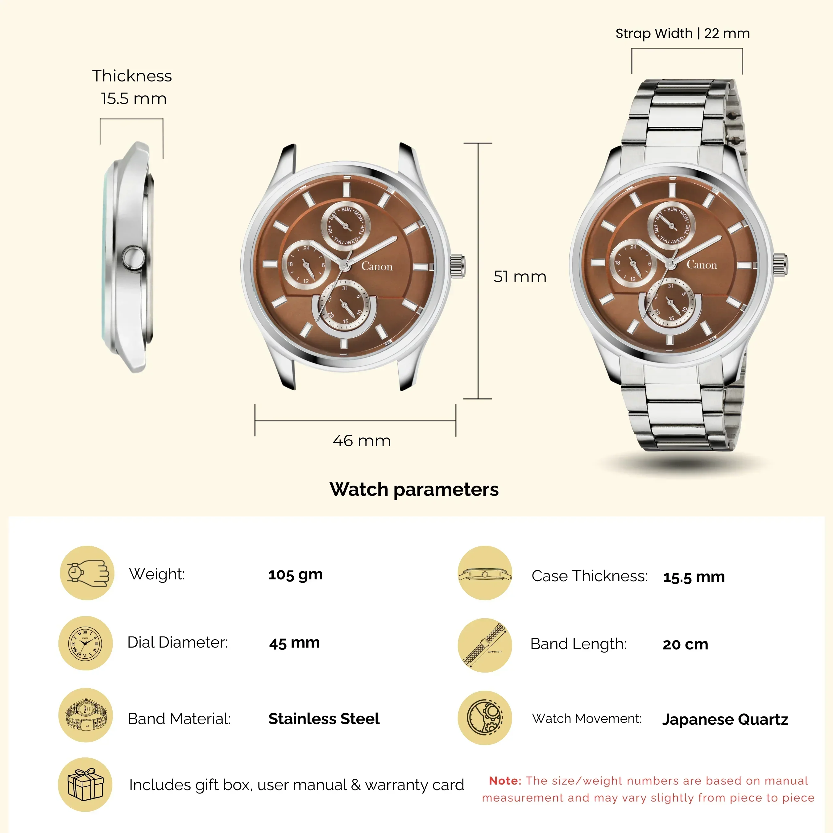 Dominion Series Silver & Brown Multi-Function Watch - 472 - Image 4