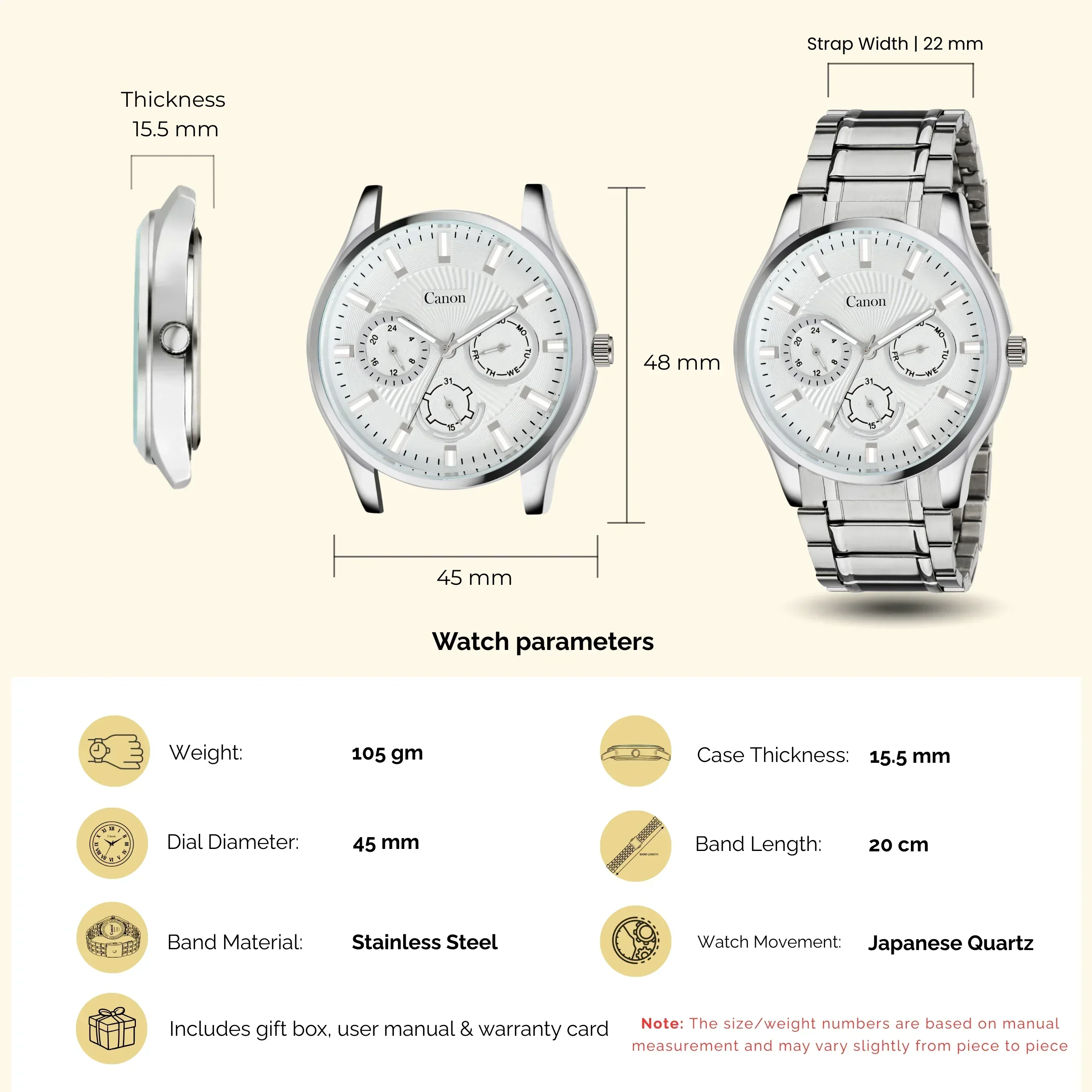 Dominion Silver White Dial Watch - 469 - Image 6