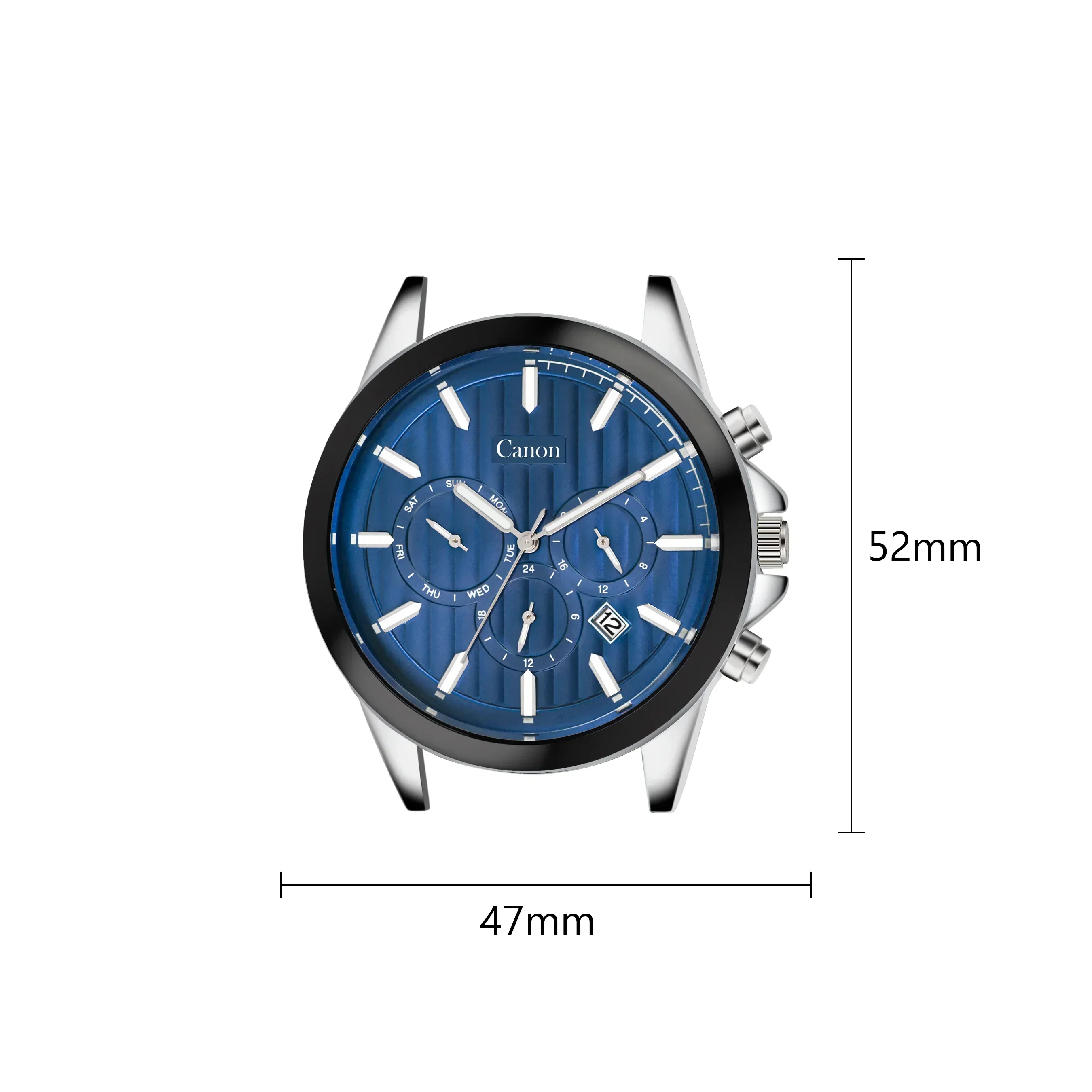 Dominion Series Silver & Navy Blue Dial Multi-function Watch - 478 - Image 7
