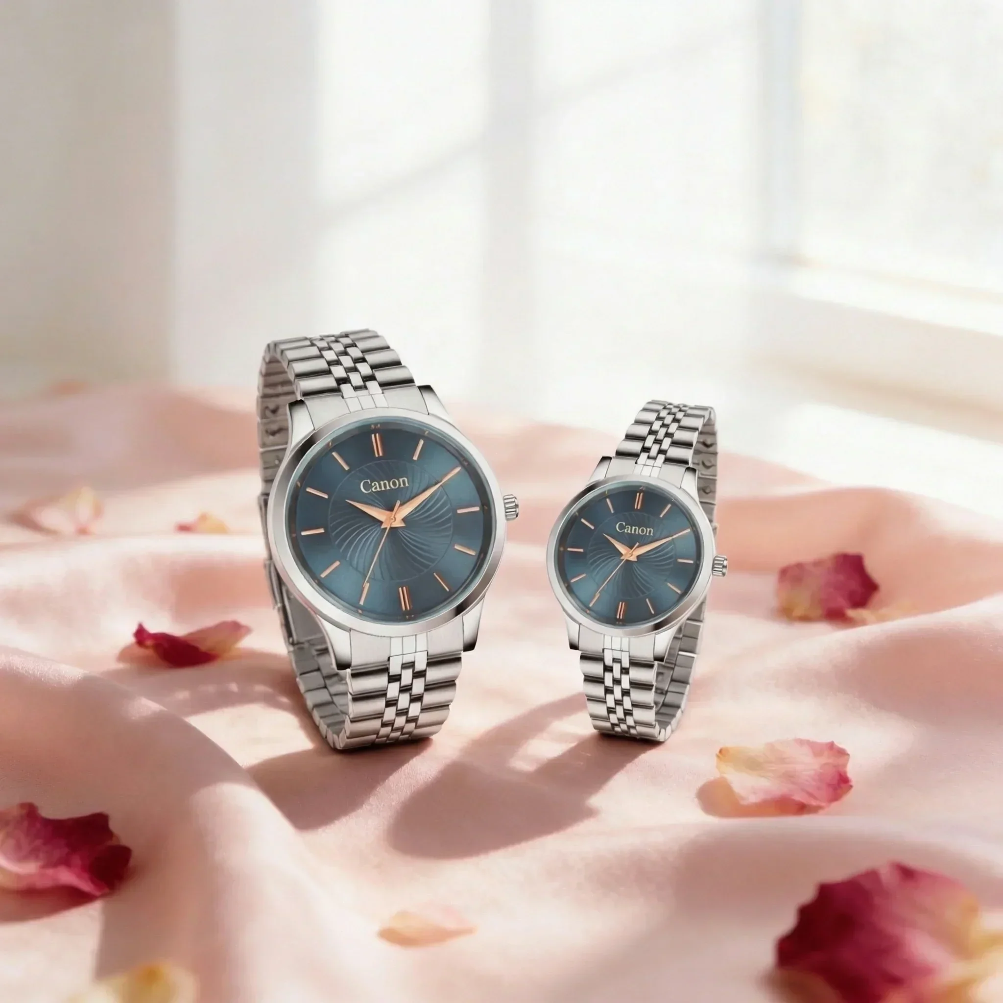 Eternal Couple Watch Set | Silver & Blue 486 - Image 3