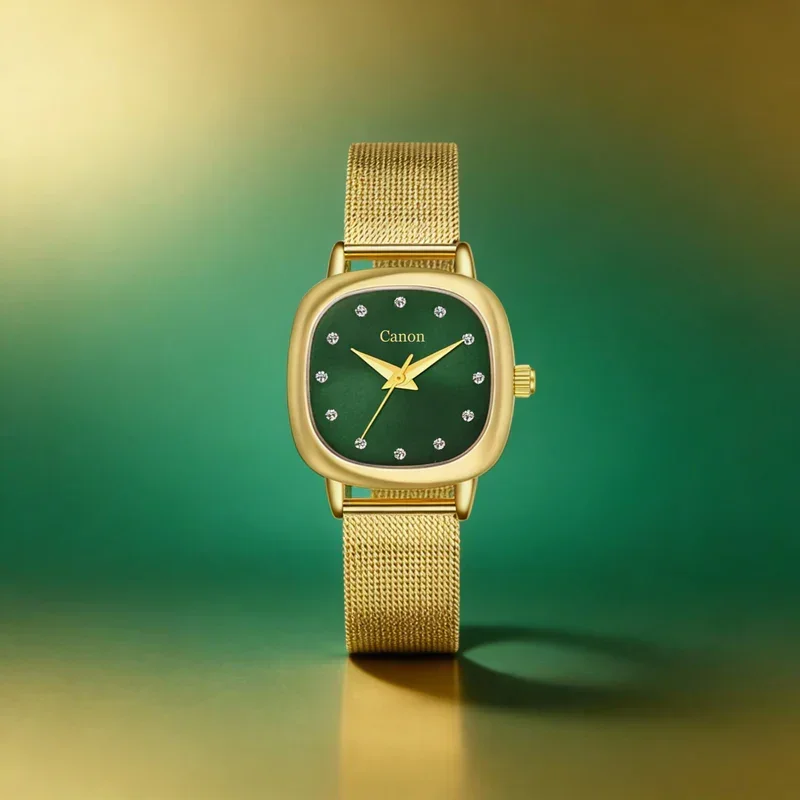 Classic Golden Vintage Watch For Women 452 - Image 5