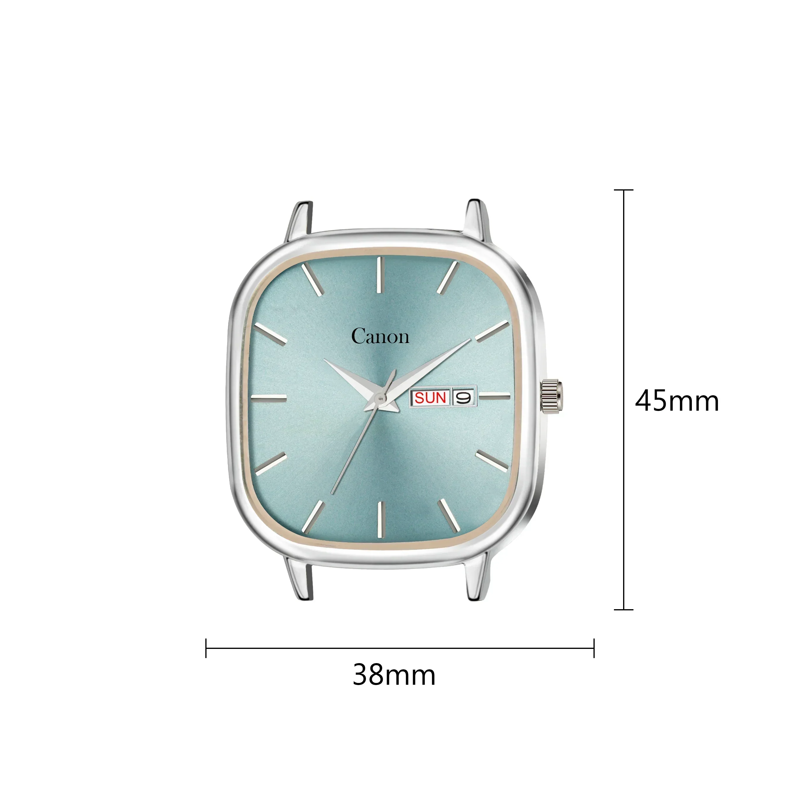 Lucid Ice Blue Soft-Square Watch for Men - 458 - Image 7