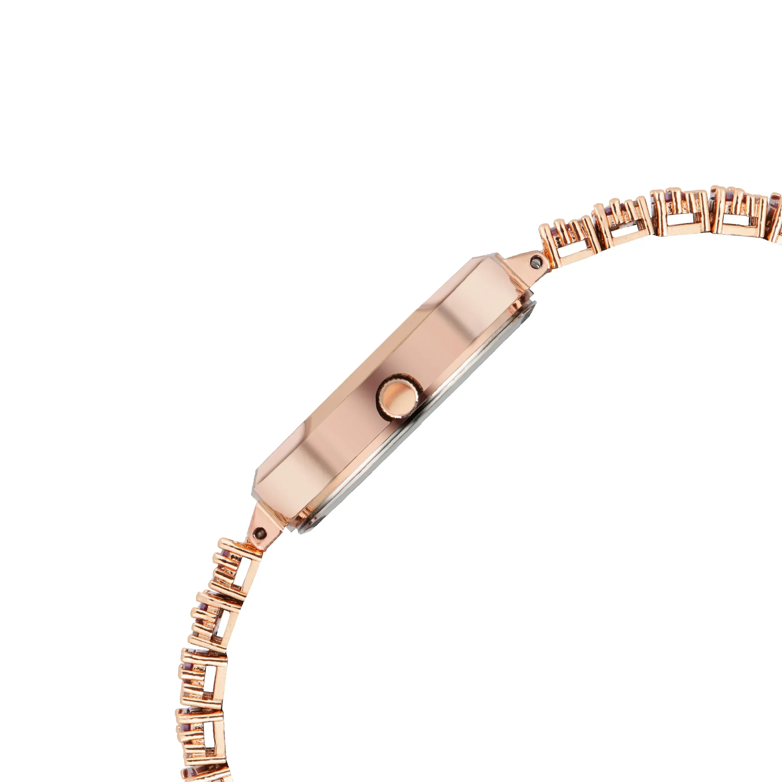 Serenite Rose Gold Lavender Dial Watch for Women with Purple Stone Bracelet 490 - Image 10