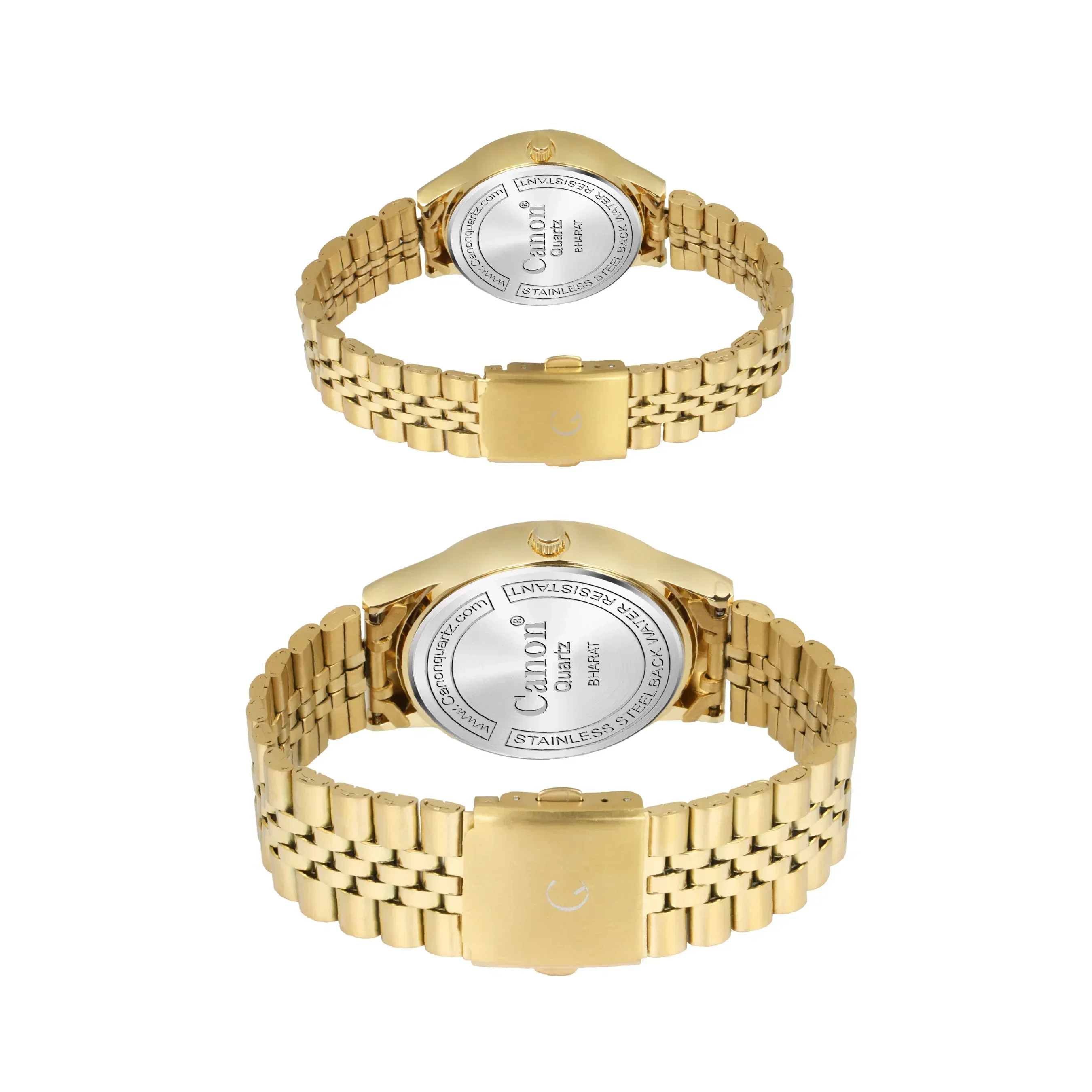 Luxury Golden & Green Couple Watch With Roman Numerals CN-485 - Image 6