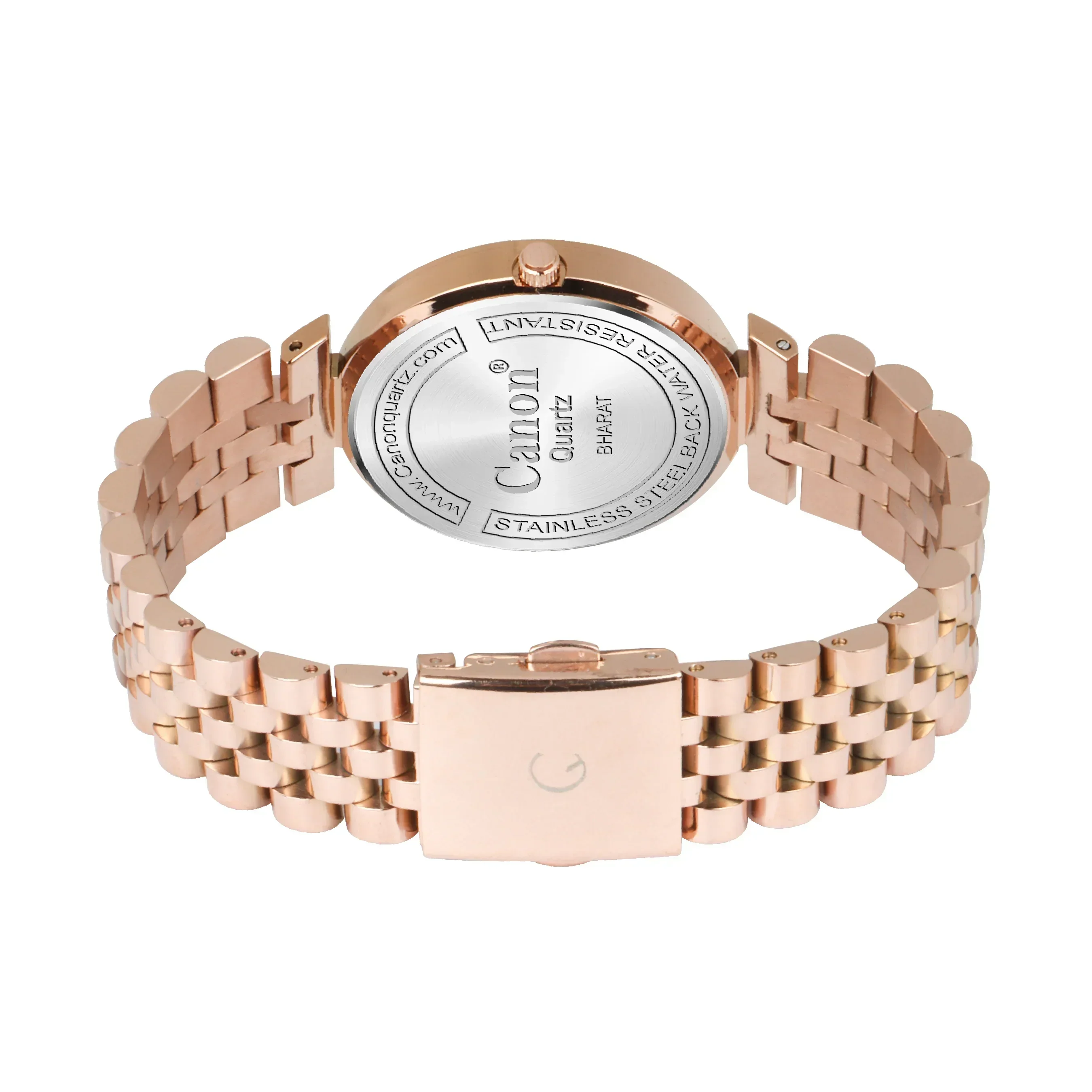 Aureolis Rose Gold Quilted Dial Women’s Canon Quartz Watch 487 - Image 8