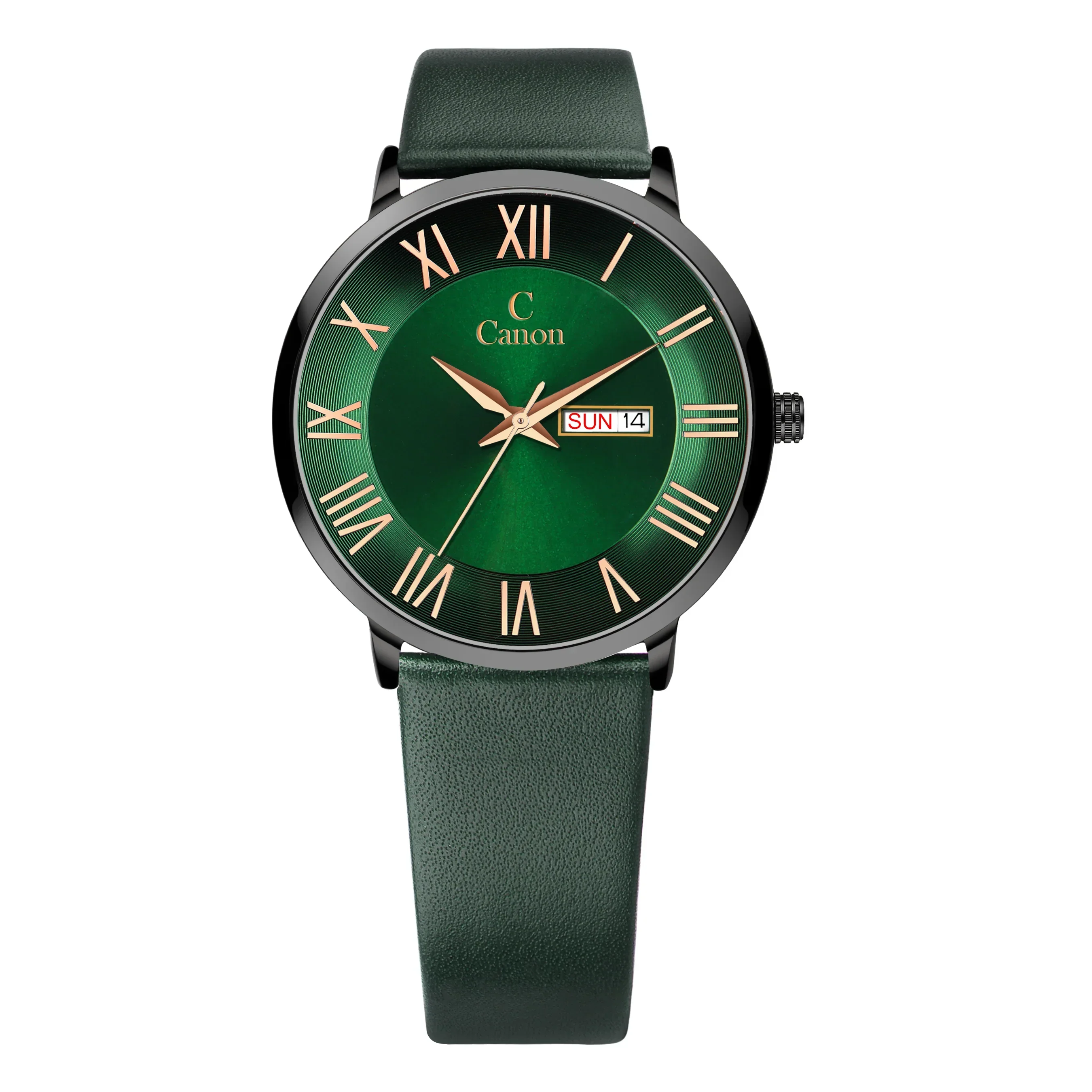 Green & Black Roman Numerals Watch 330 - Image 7