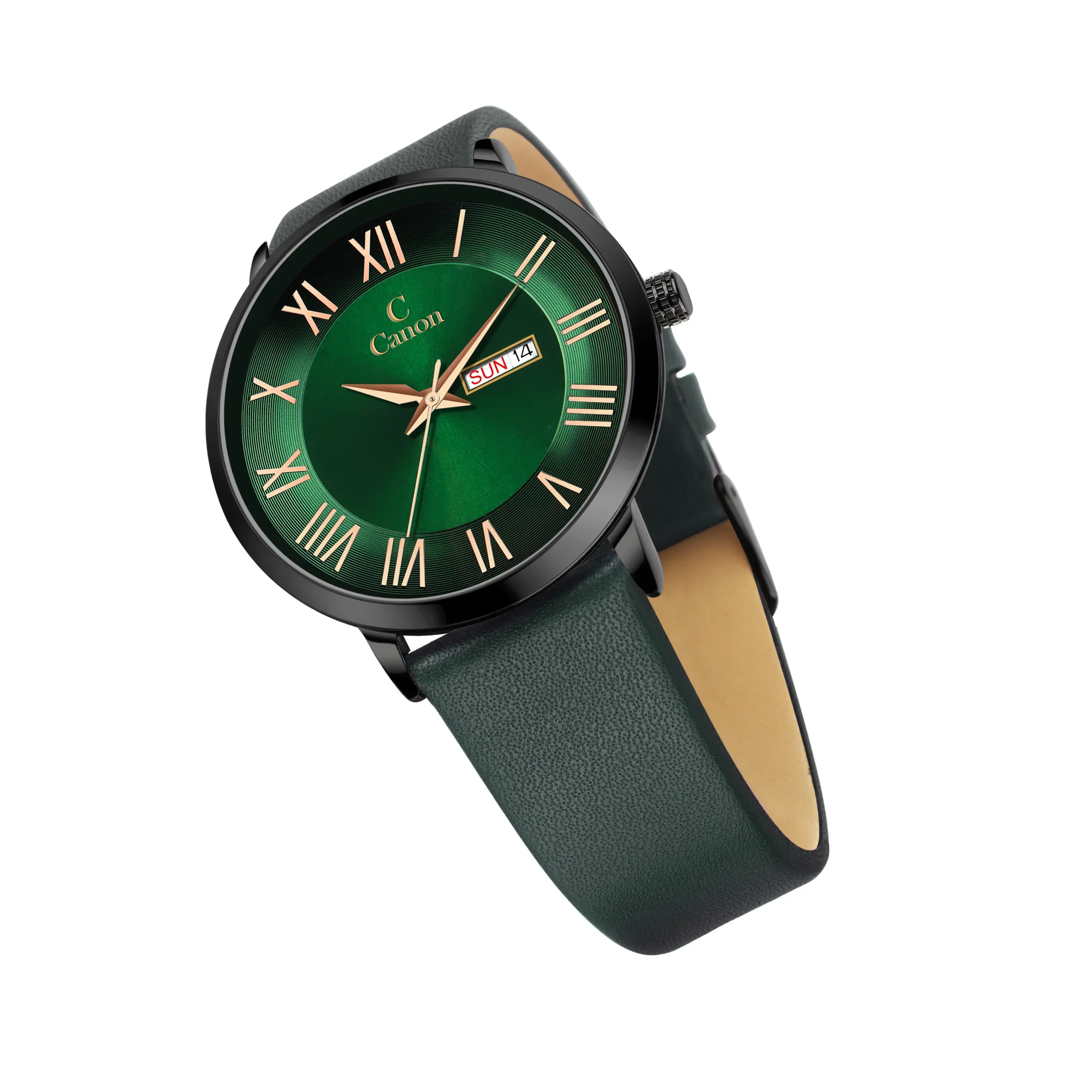 Green & Black Roman Numerals Watch 330 - Image 8