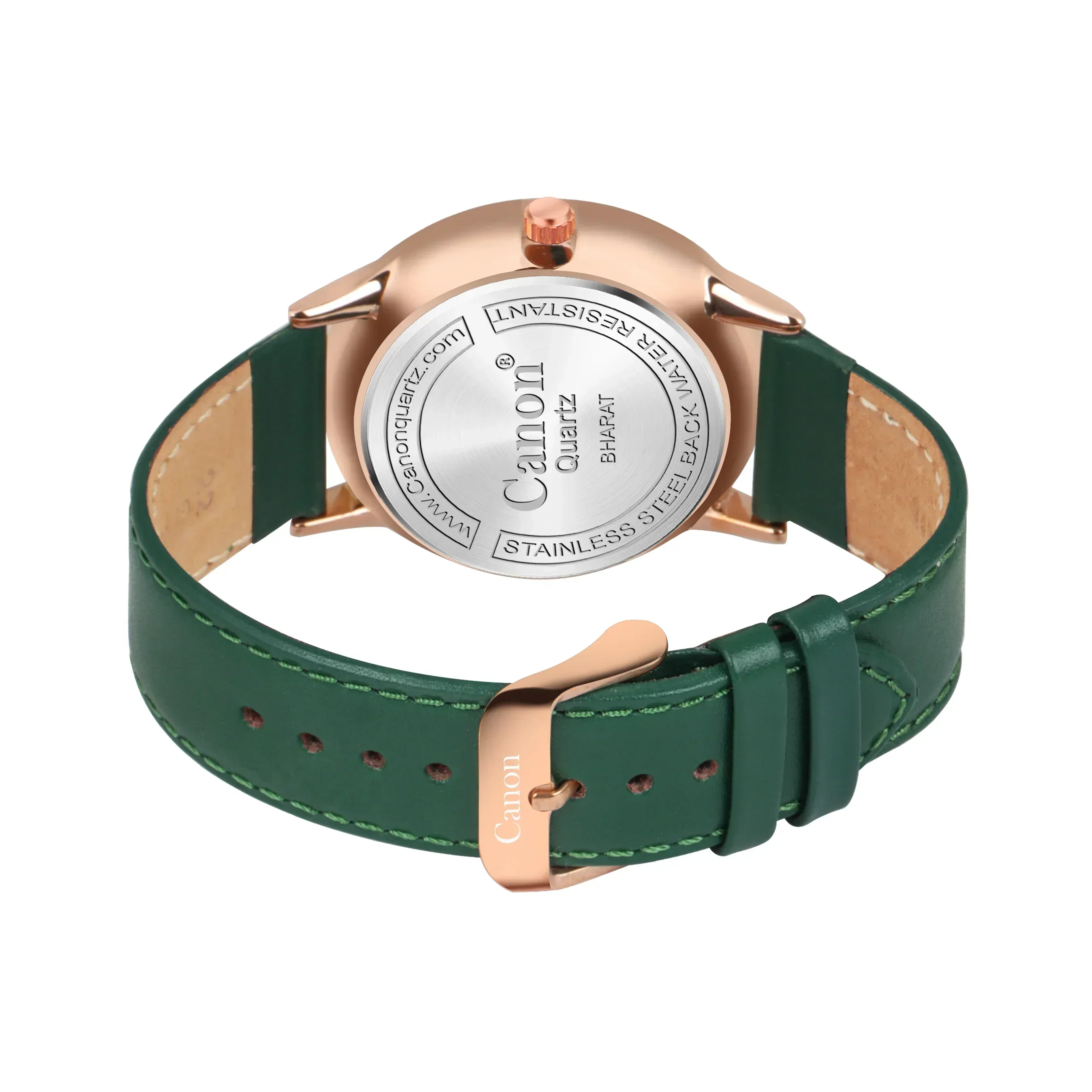 Canon Quartz Green & Rose Gold Watch for Men CN-424 - Image 5