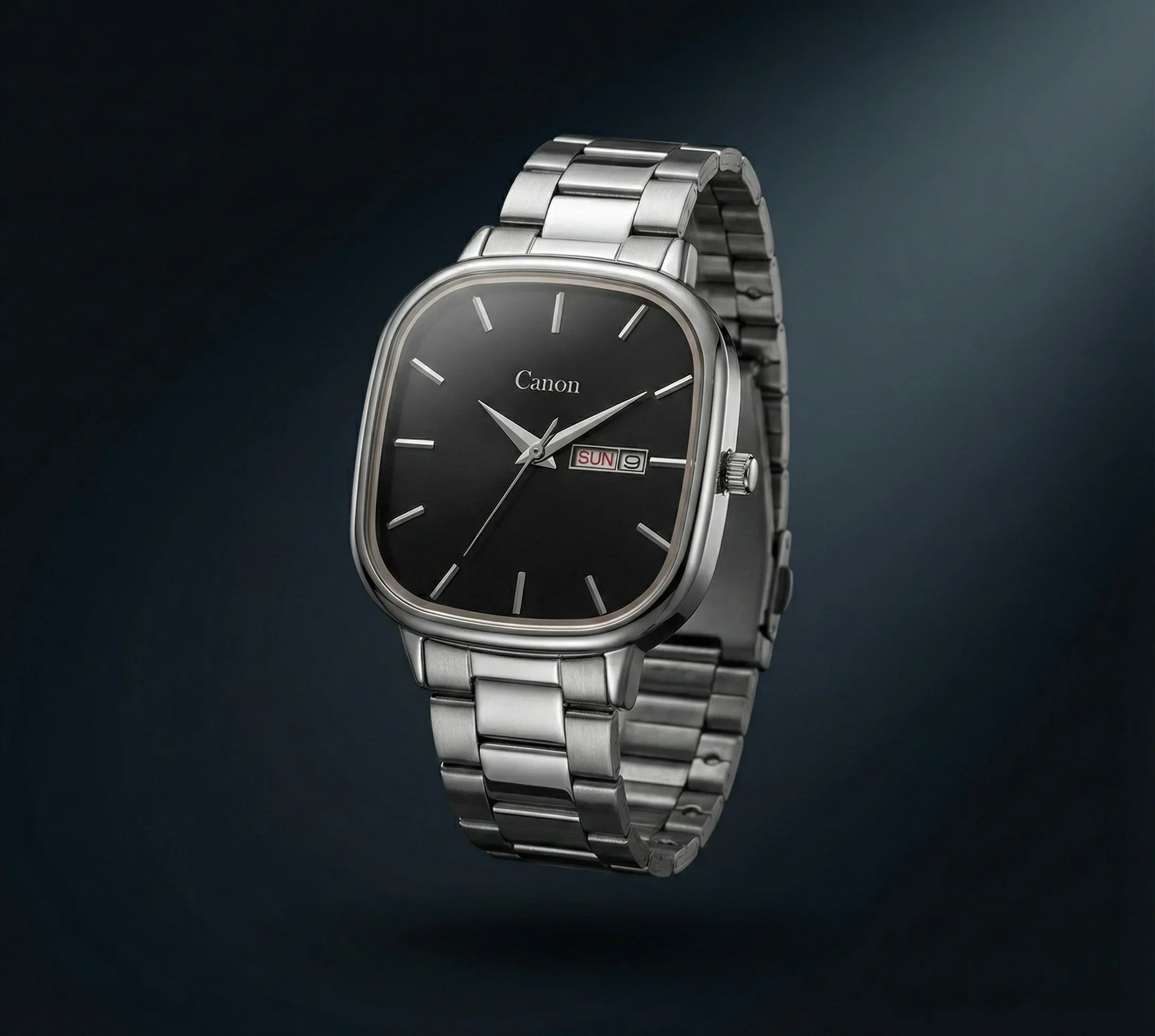 Lucid Black Dial Soft-Square Watch for Men - 461 - Image 6