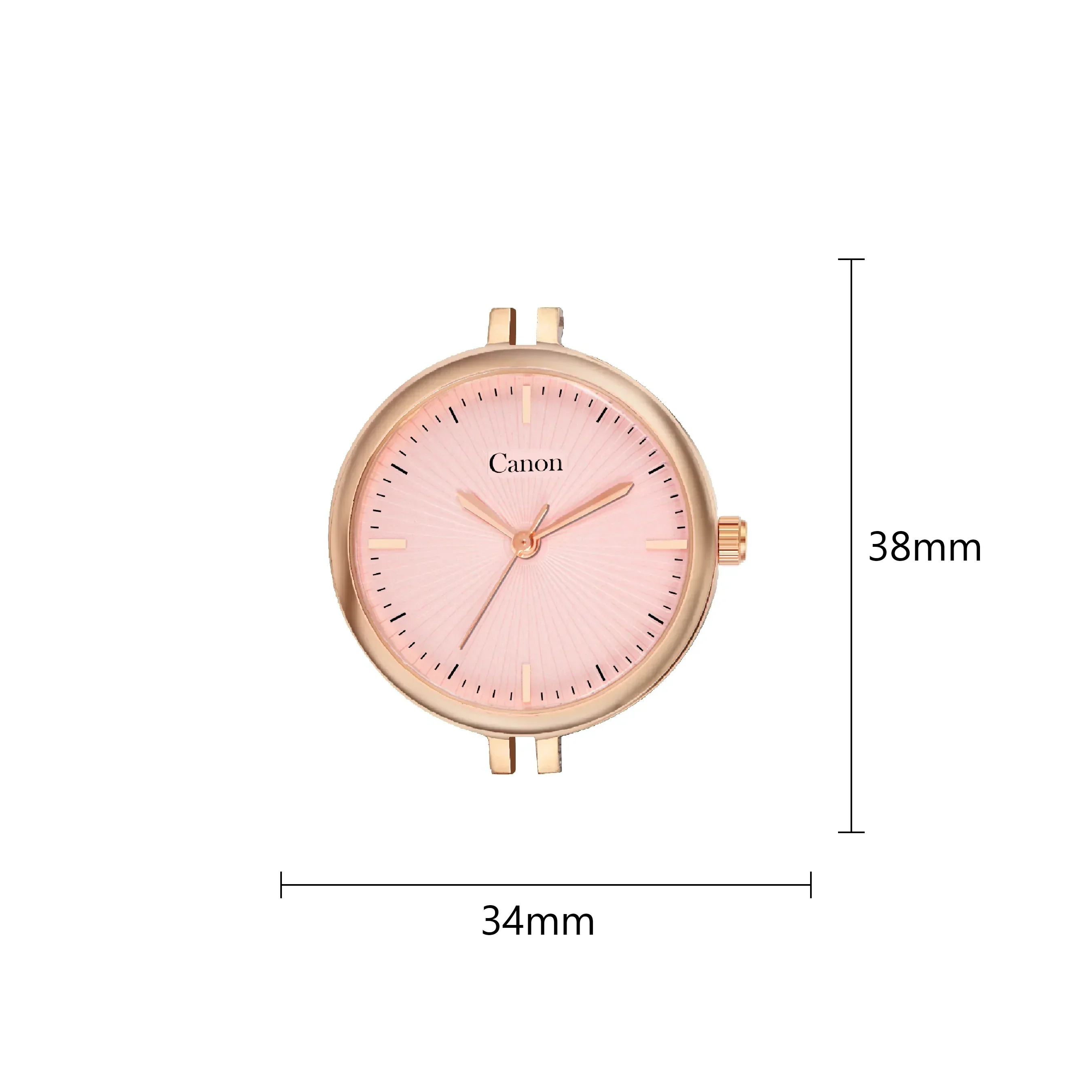 Serenite Rose Gold Pink Dial Watch for Women with Crystal Halo Bracelet 493 - Image 6
