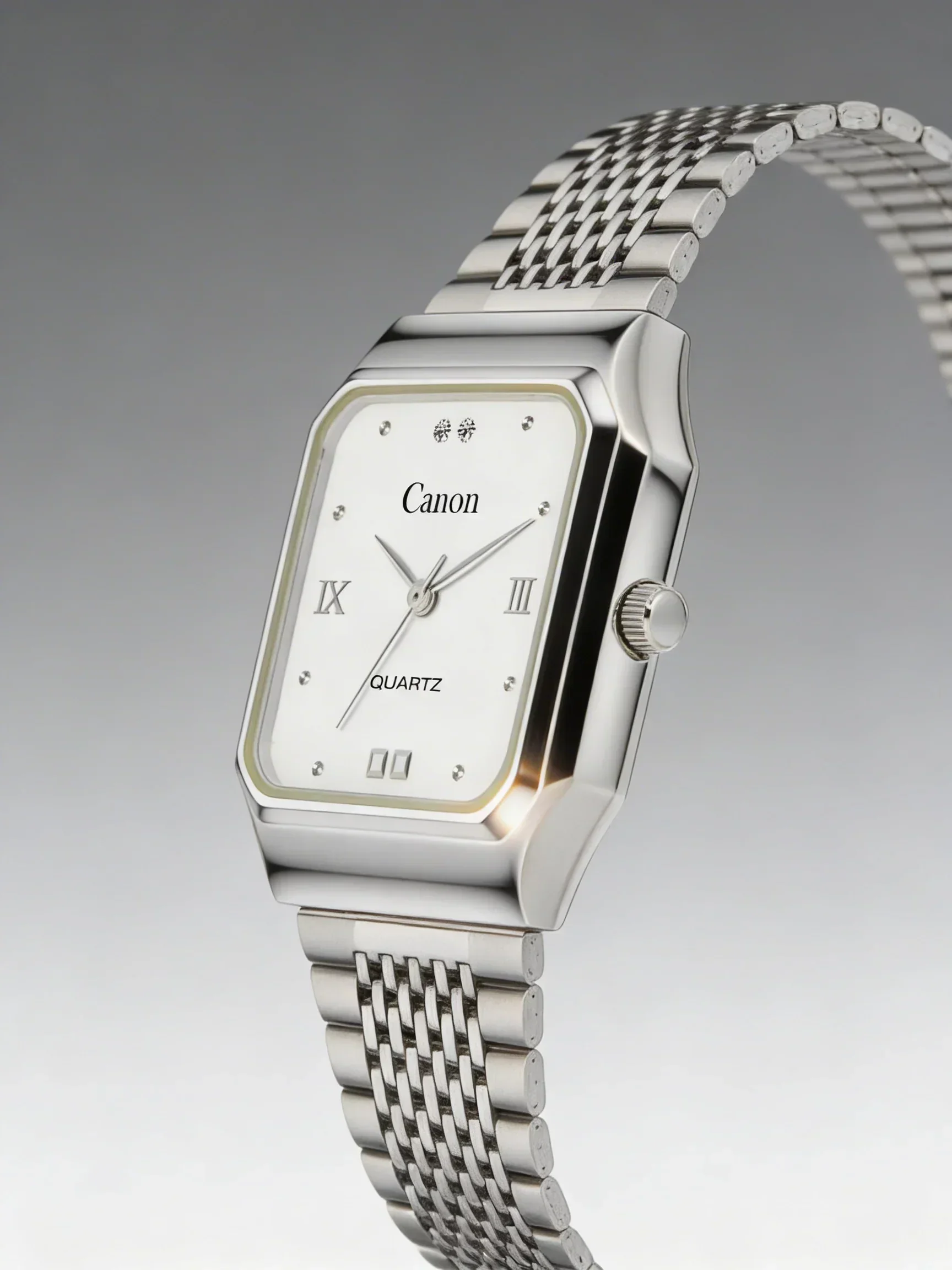 Men's Silver Vintage Square Watch CN-456 - Image 3