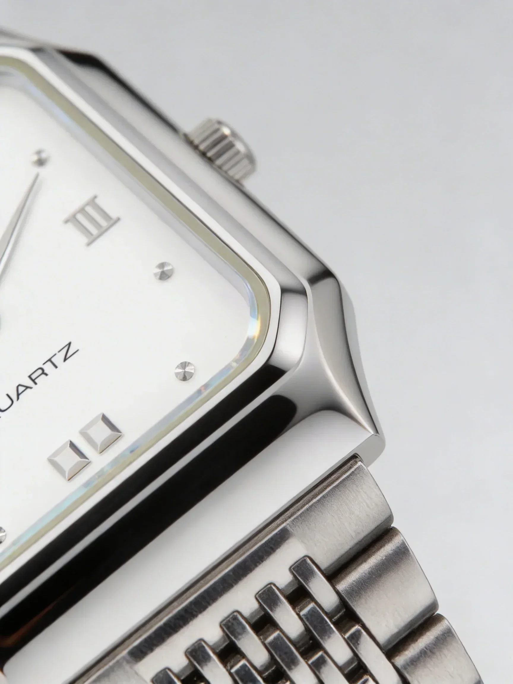 Men's Silver Vintage Square Watch CN-456 - Image 4