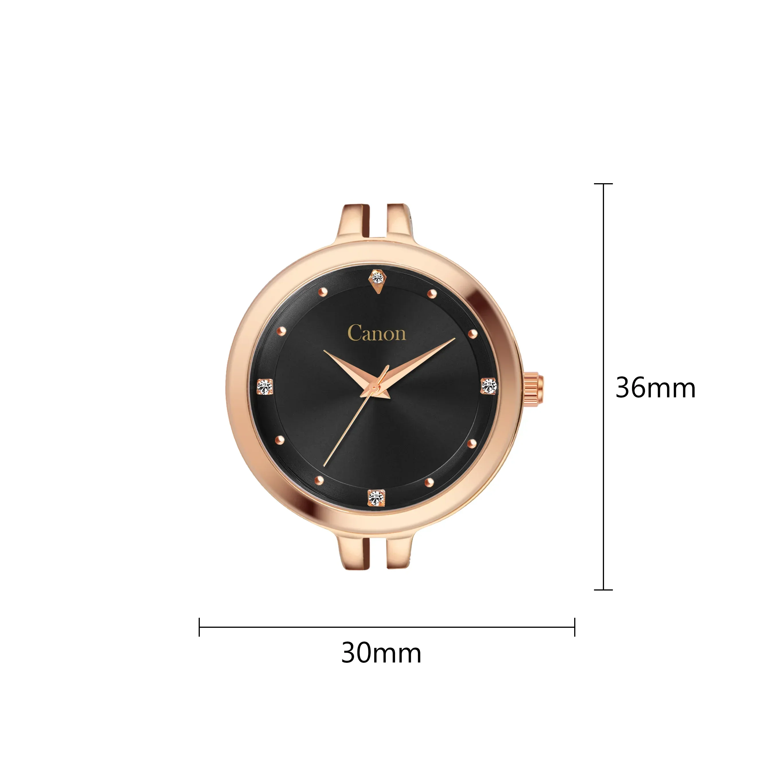 Serenite Black Rose Gold Watch For Women 451 - Image 5