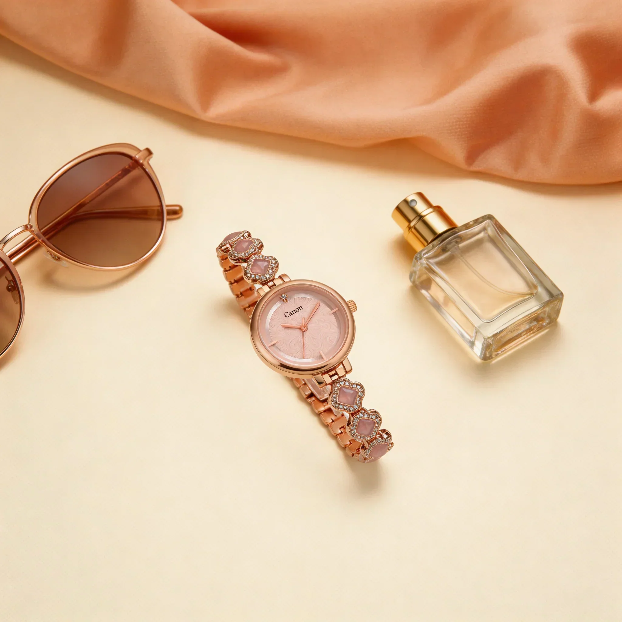 Serenite Rose Gold Blush Pink Watch for Women | Jewellery Bracelet 496 - Image 4
