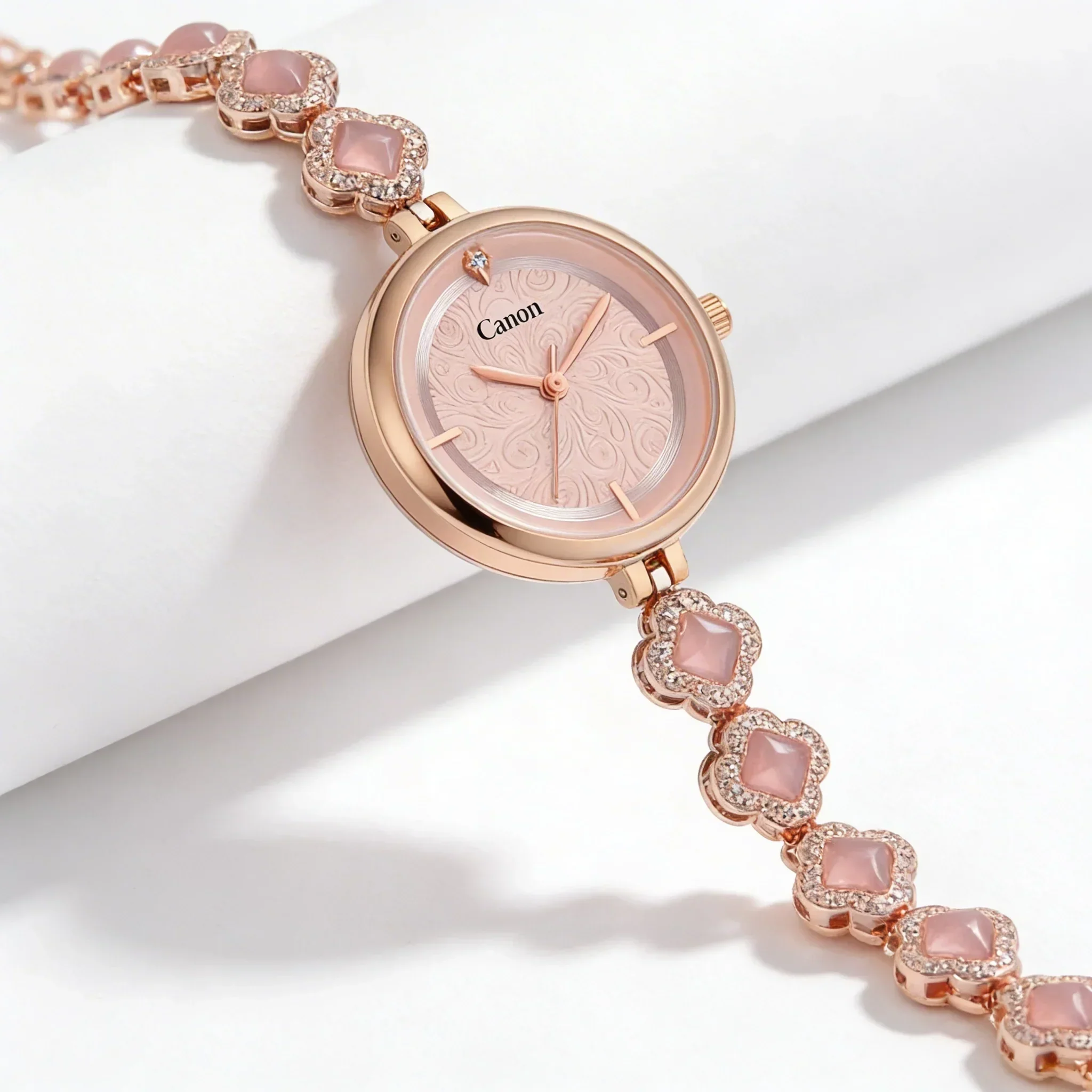 Serenite Rose Gold Blush Pink Watch for Women | Jewellery Bracelet 496 - Image 6