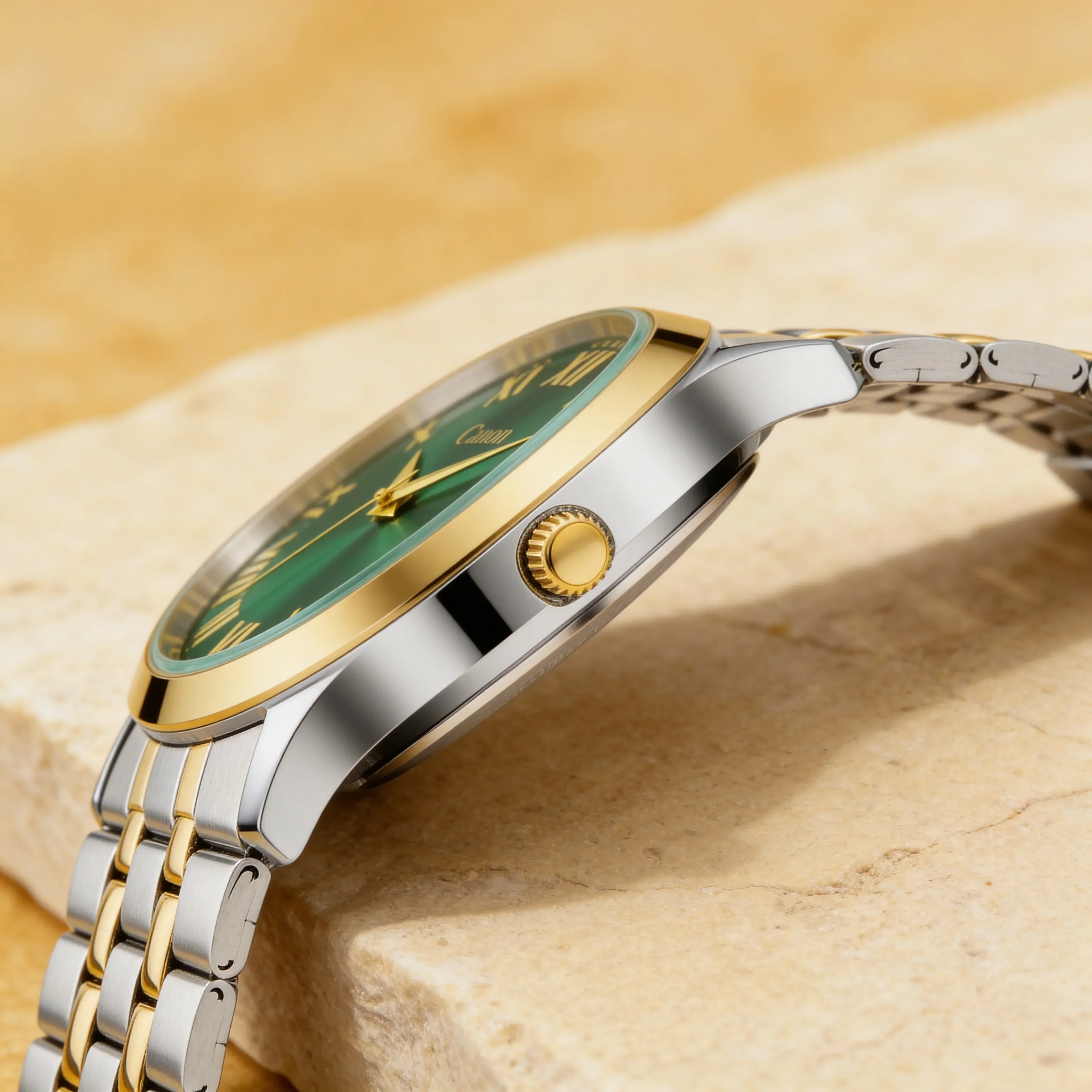 Luxury Vastu Watch - Dual Tone Green Dial CN-457 - Image 3