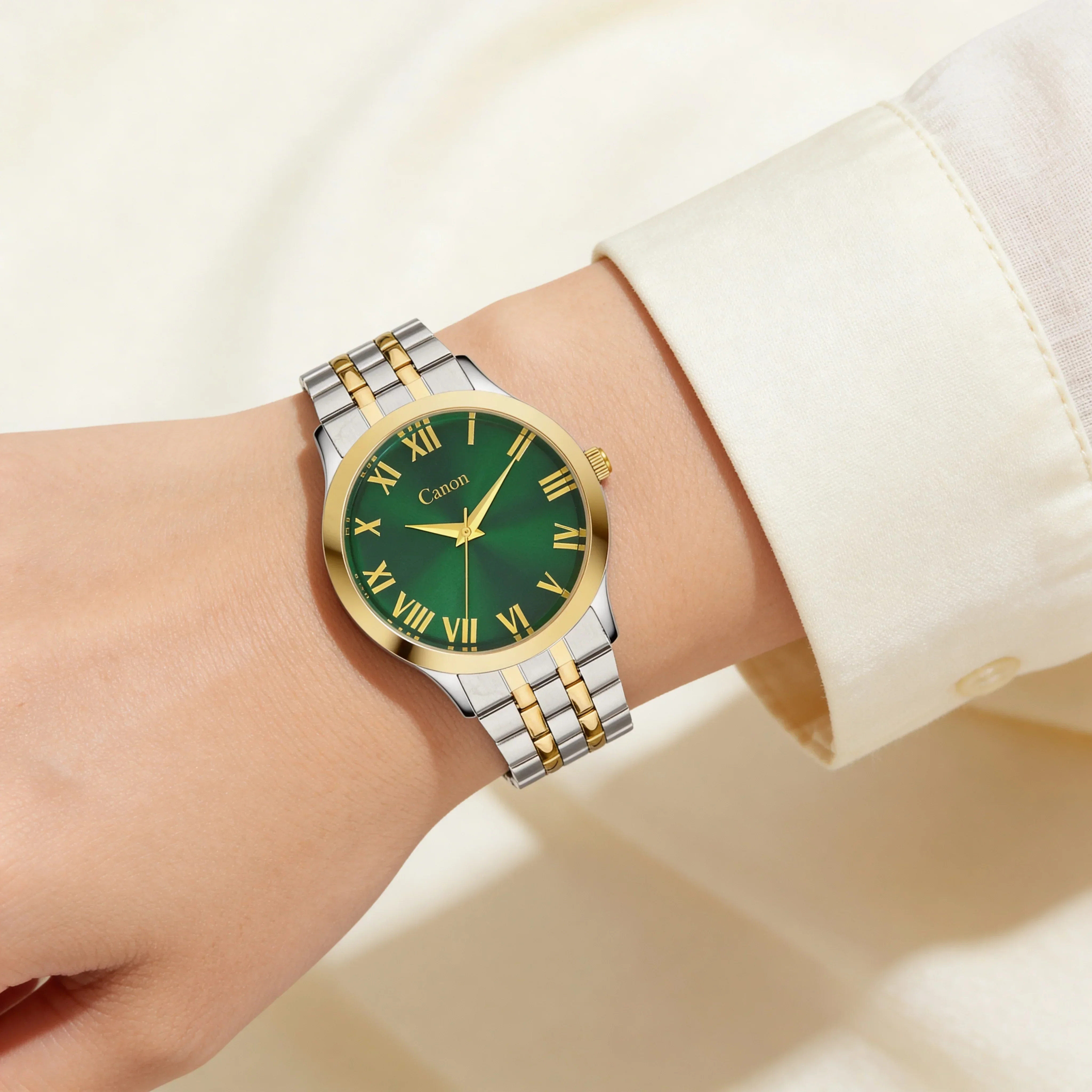 Luxury Vastu Watch - Dual Tone Green Dial CN-457 - Image 4