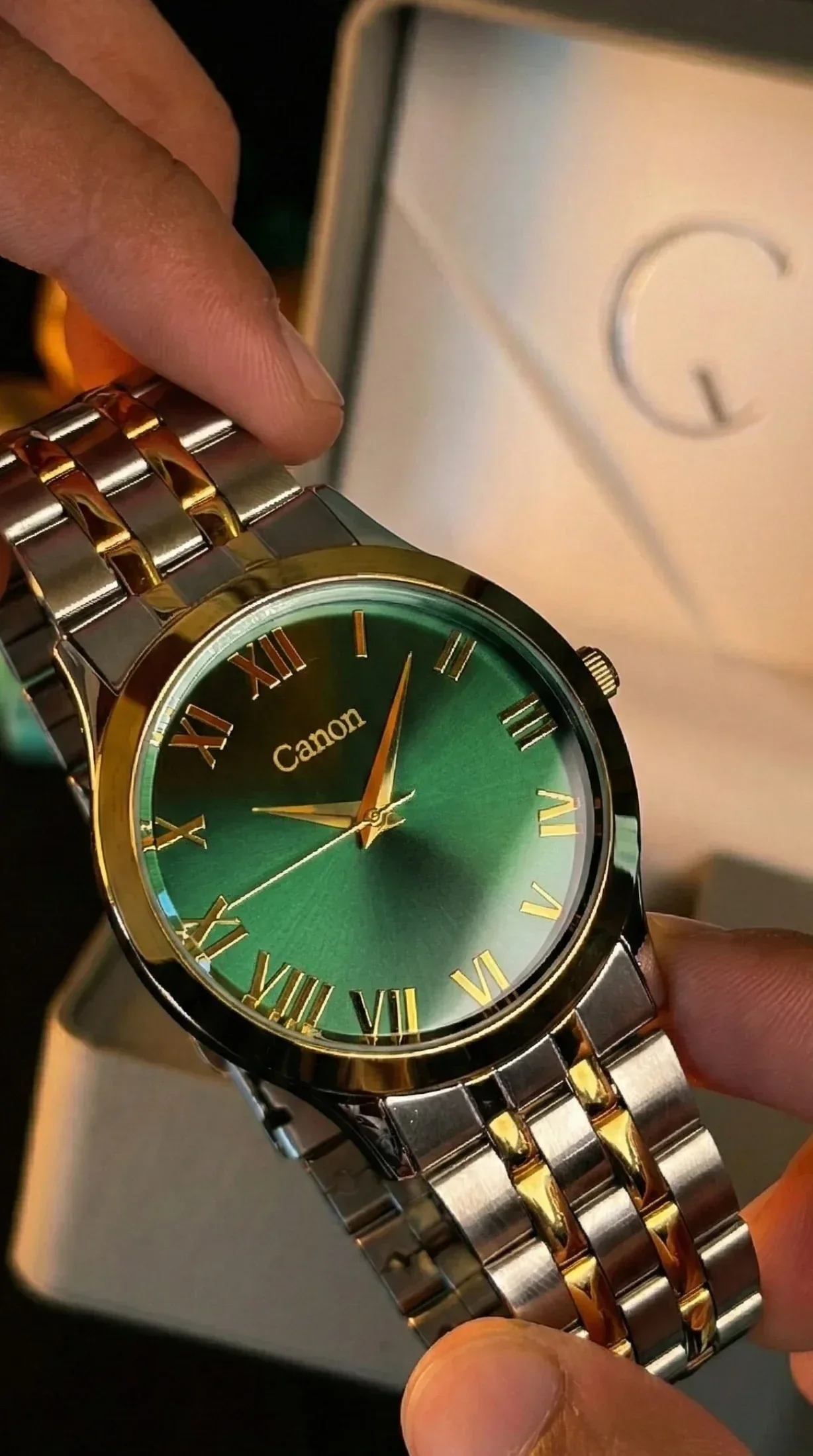 Luxury Vastu Watch - Dual Tone Green Dial CN-457 - Image 7