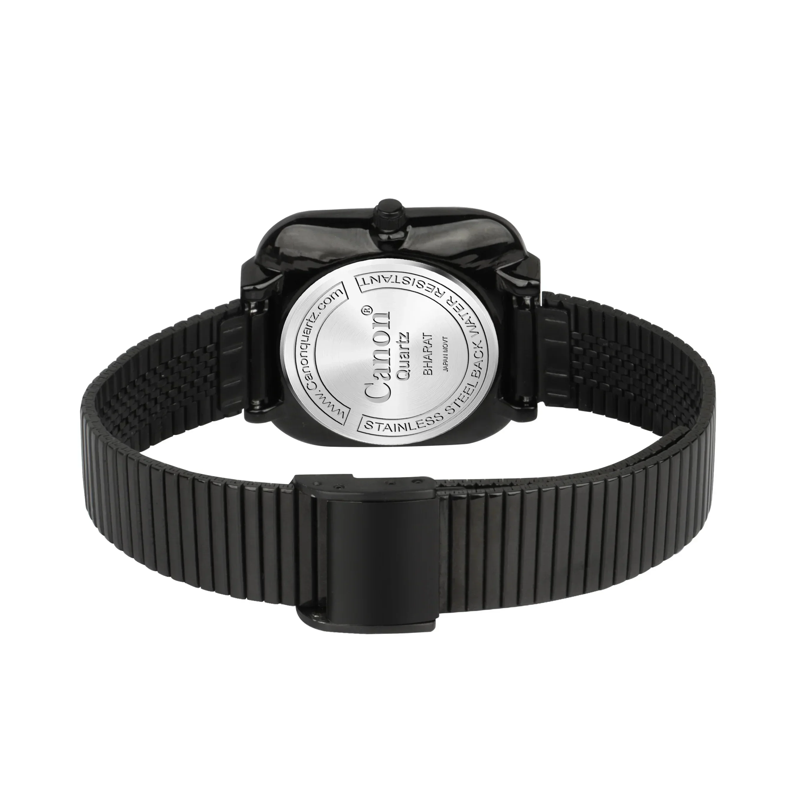Women's All-Black Square Mesh Watch CN-455 - Image 8